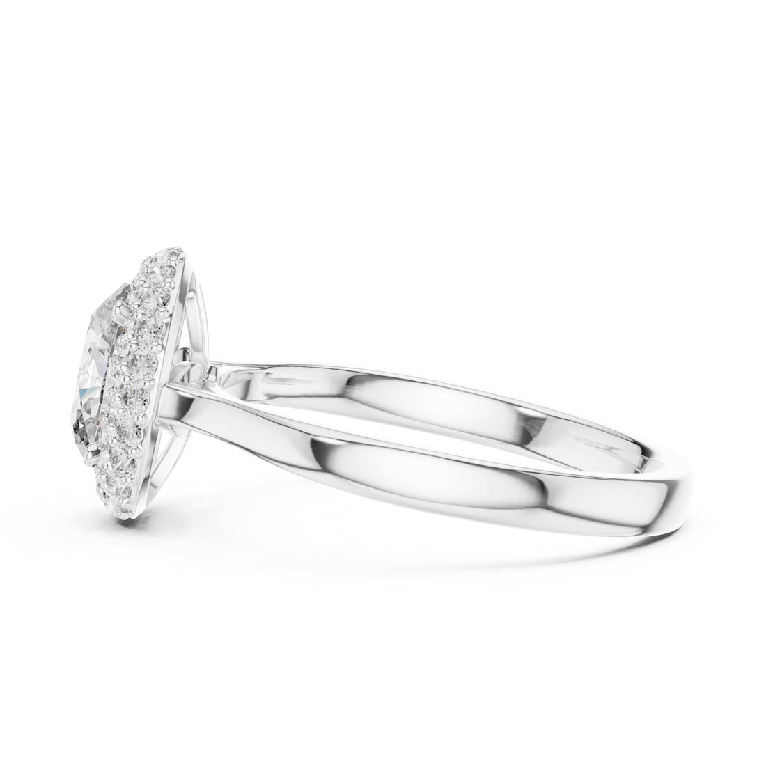 1.38 Ct. Oval Double Pavé Halo Diamond Ring (00001L (14)) 12