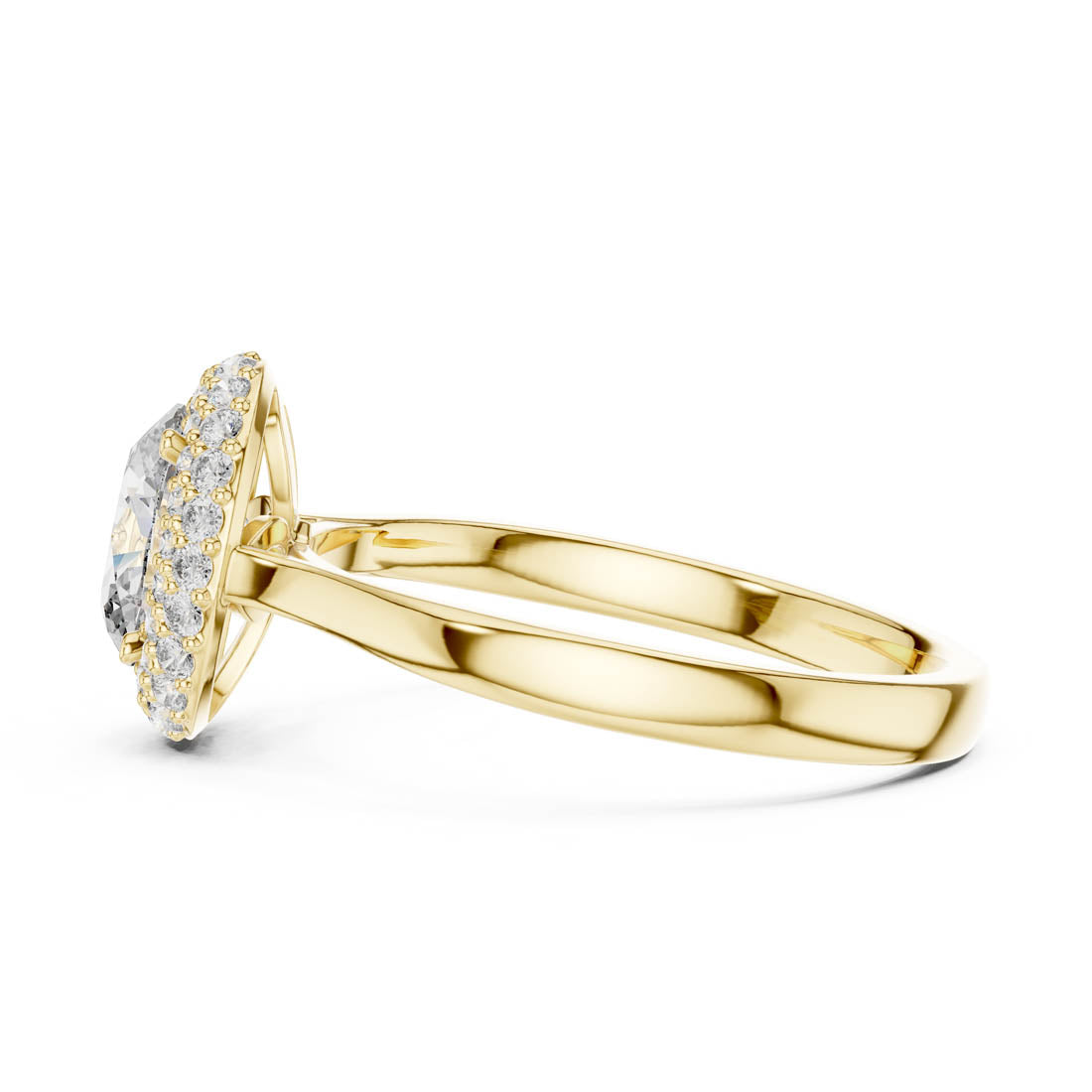 1.38 Ct. Oval Double Pavé Halo Diamond Ring (00001L (14)) 4