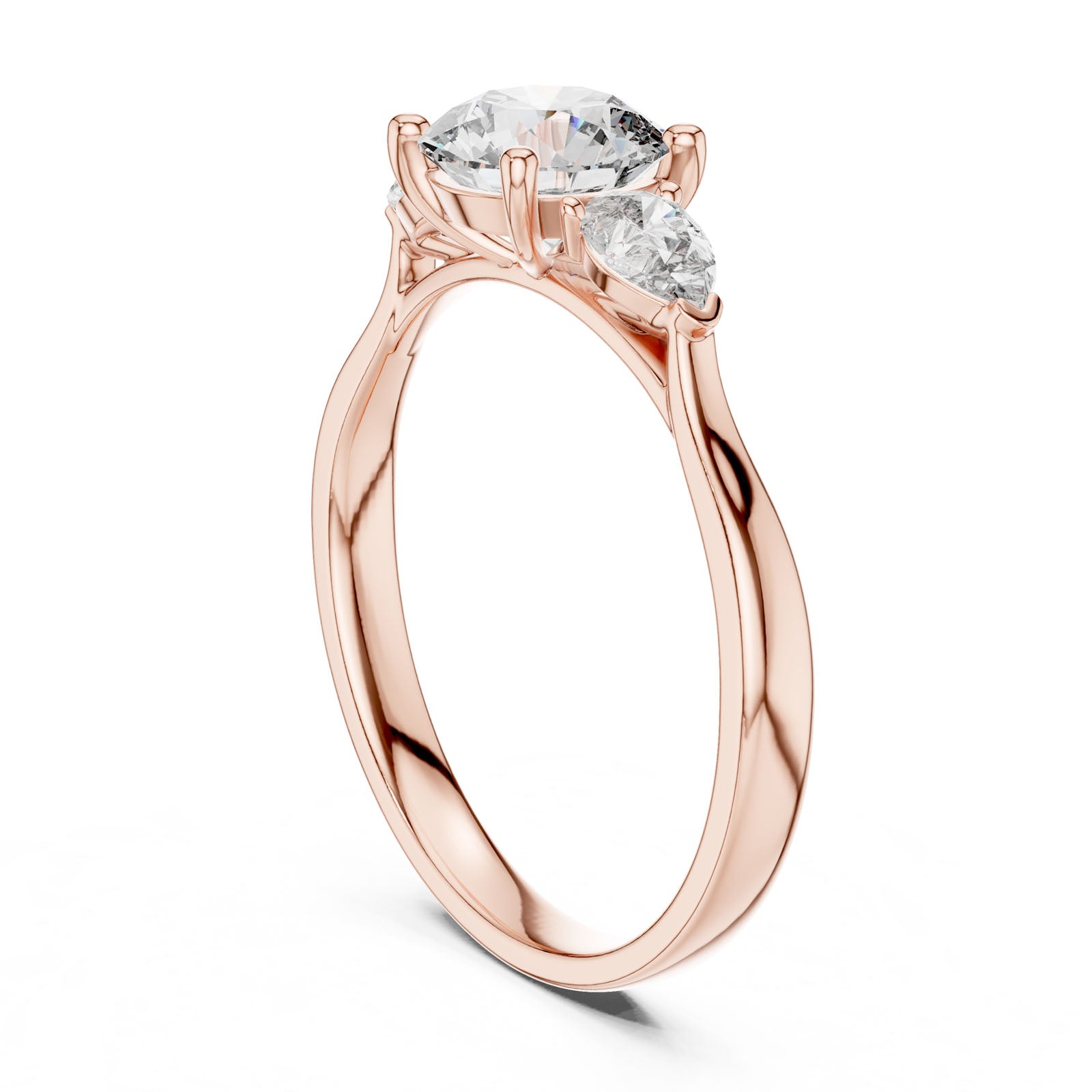 1.50 Ct. Round Diamond Three-Stone Ring with Pear Side Stones (00001L (17)) 9