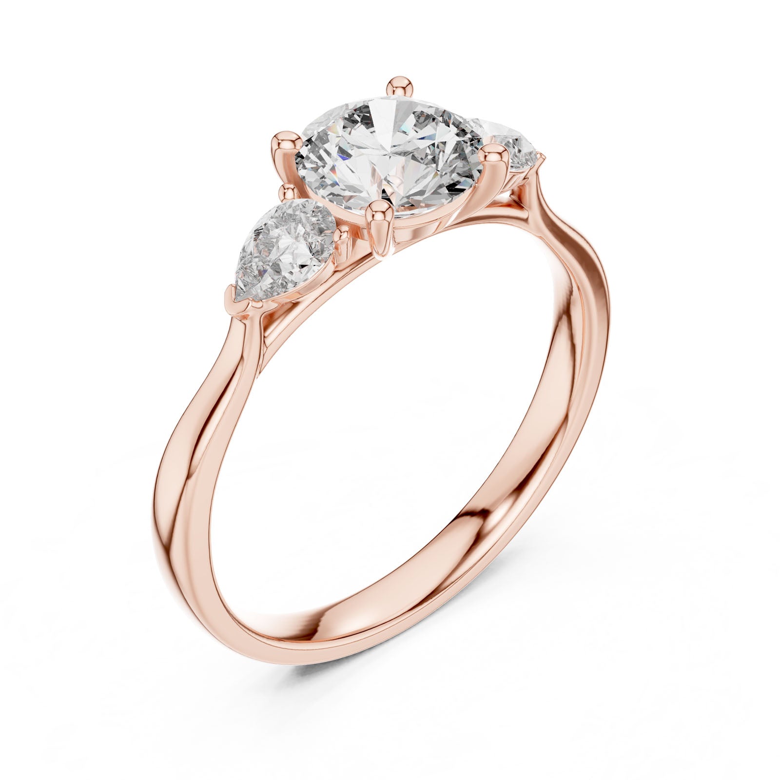1.50 Ct. Round Diamond Three-Stone Ring with Pear Side Stones (00001L (17)) 12