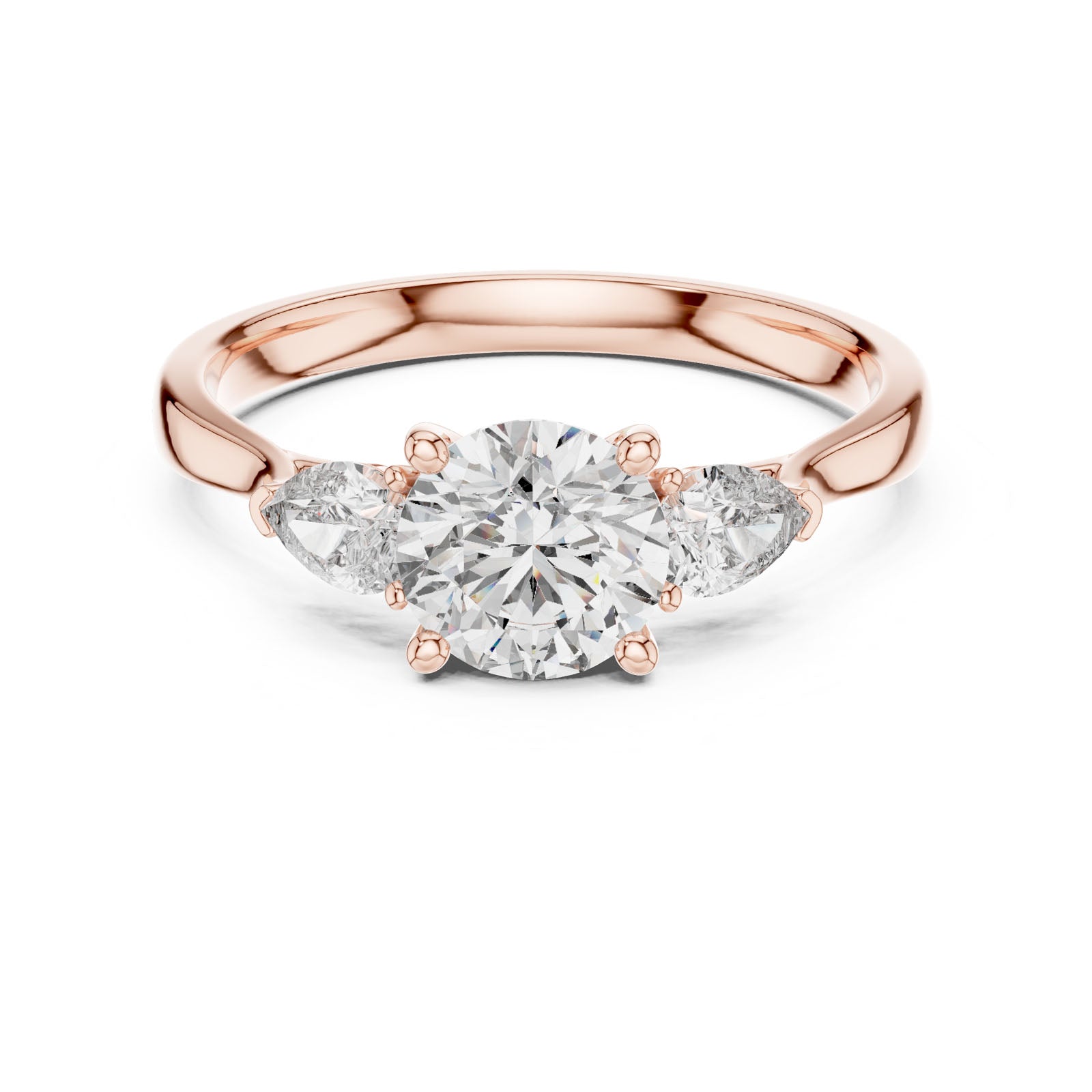 1.50 Ct. Round Diamond Three-Stone Ring with Pear Side Stones (00001L (17)) 6