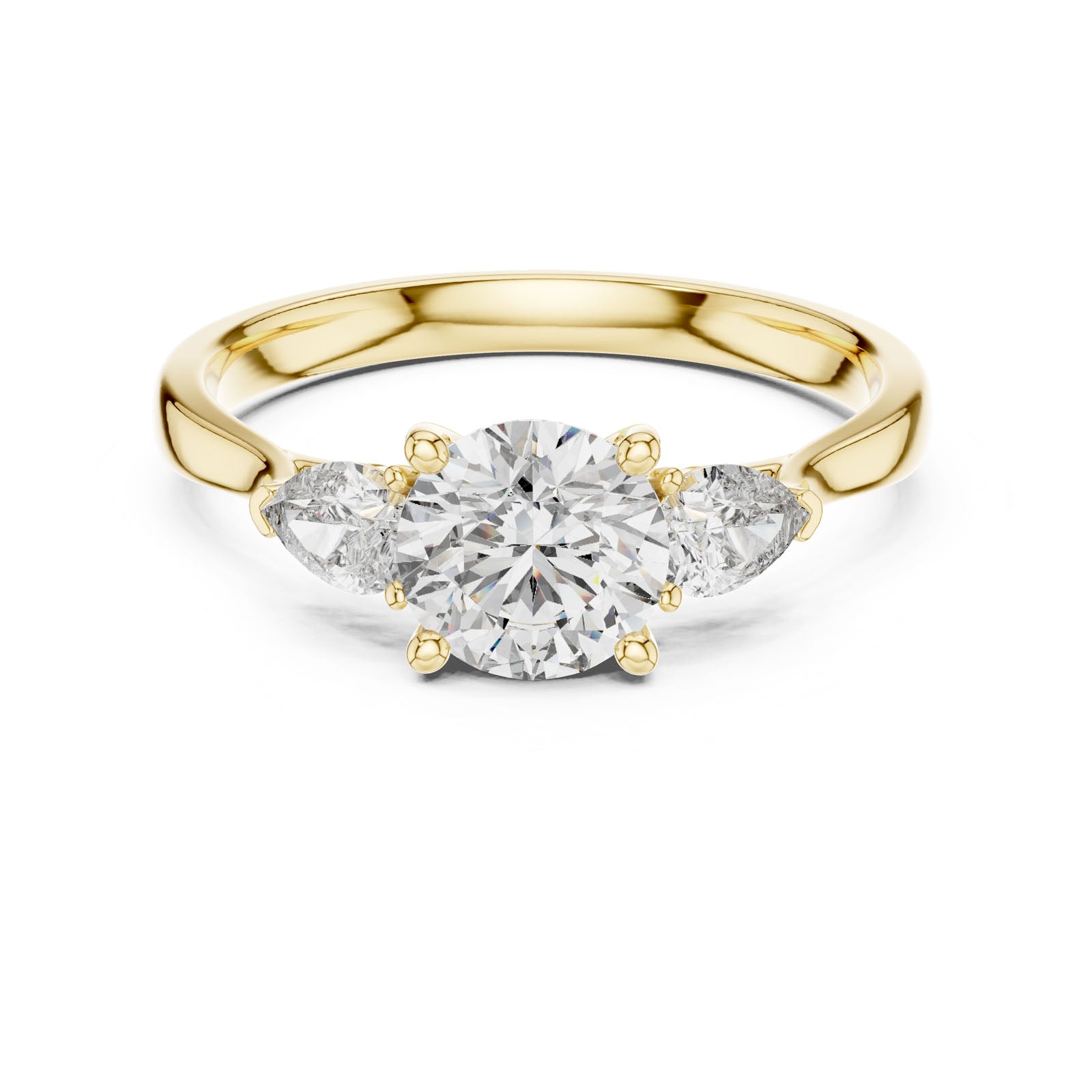 1.50 Ct. Round Diamond Three-Stone Ring with Pear Side Stones (00001L (17)) 11