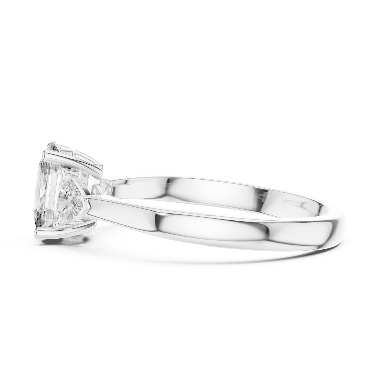 1.36 Ct. Cushion Cut Three-Stone Ring with Trillion Side Diamonds (00001L (22)) 8