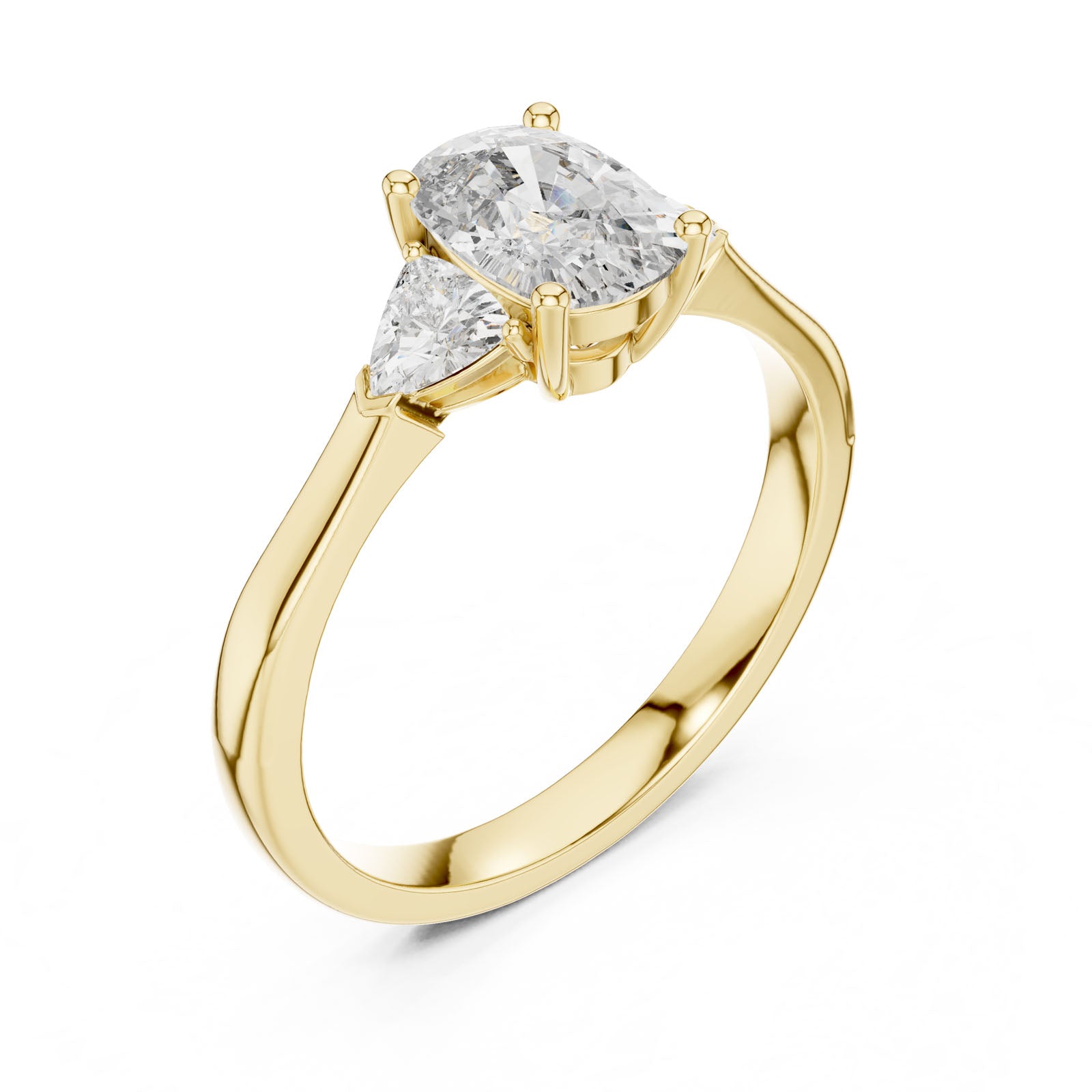 1.36 Ct. Cushion Cut Three-Stone Ring with Trillion Side Diamonds (00001L (22)) 7