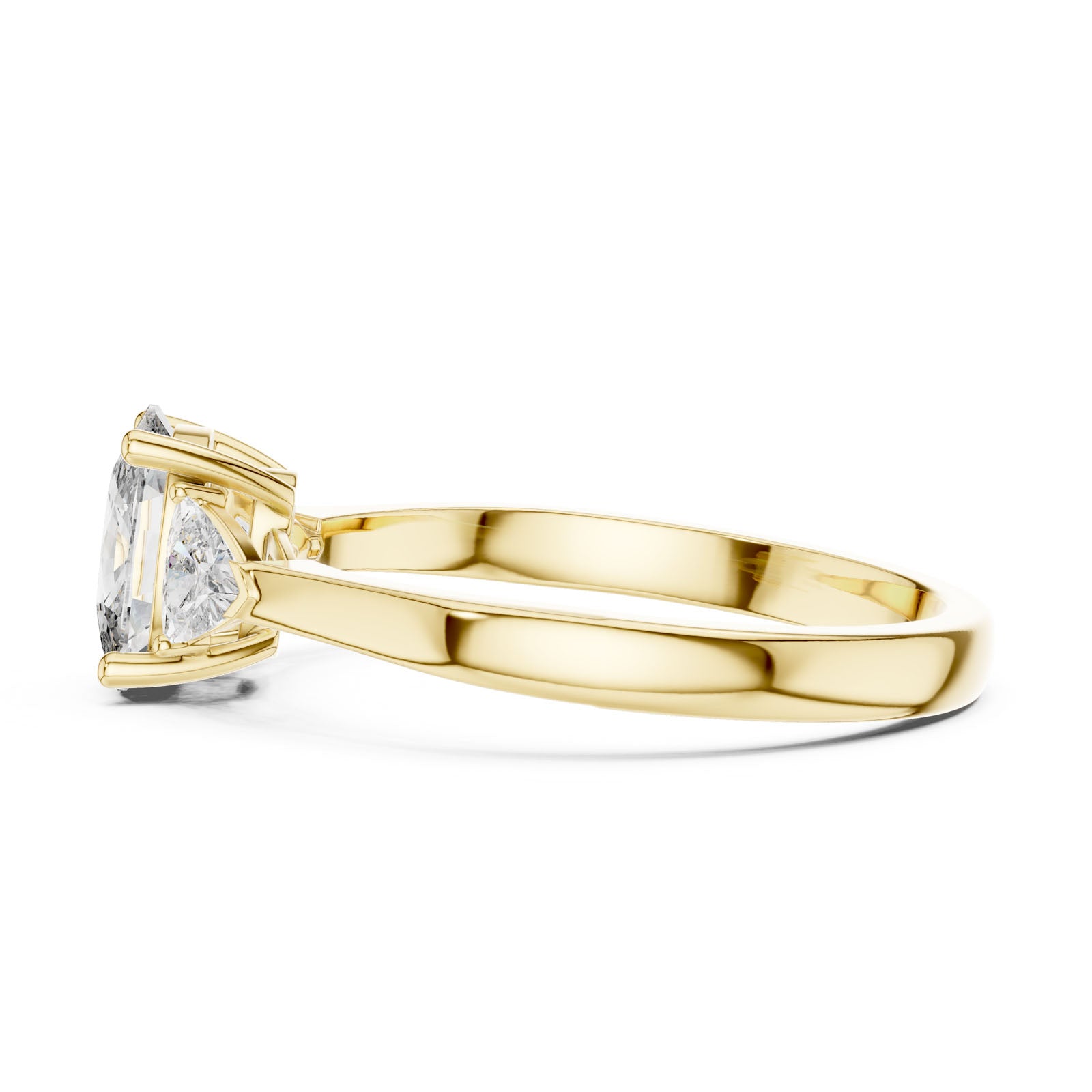 1.36 Ct. Cushion Cut Three-Stone Ring with Trillion Side Diamonds (00001L (22)) 10