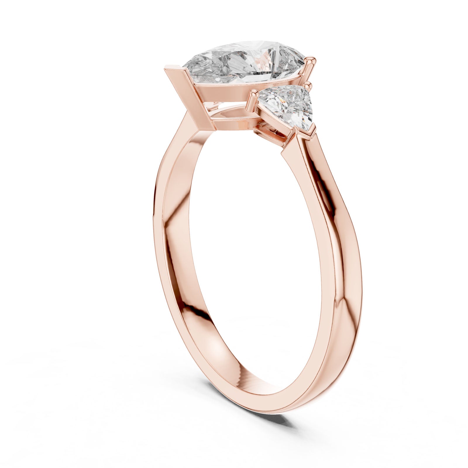 1.36 Ct. Pear Diamond Three-Stone Ring with Trillion Side Diamonds (00001L (26)) 12