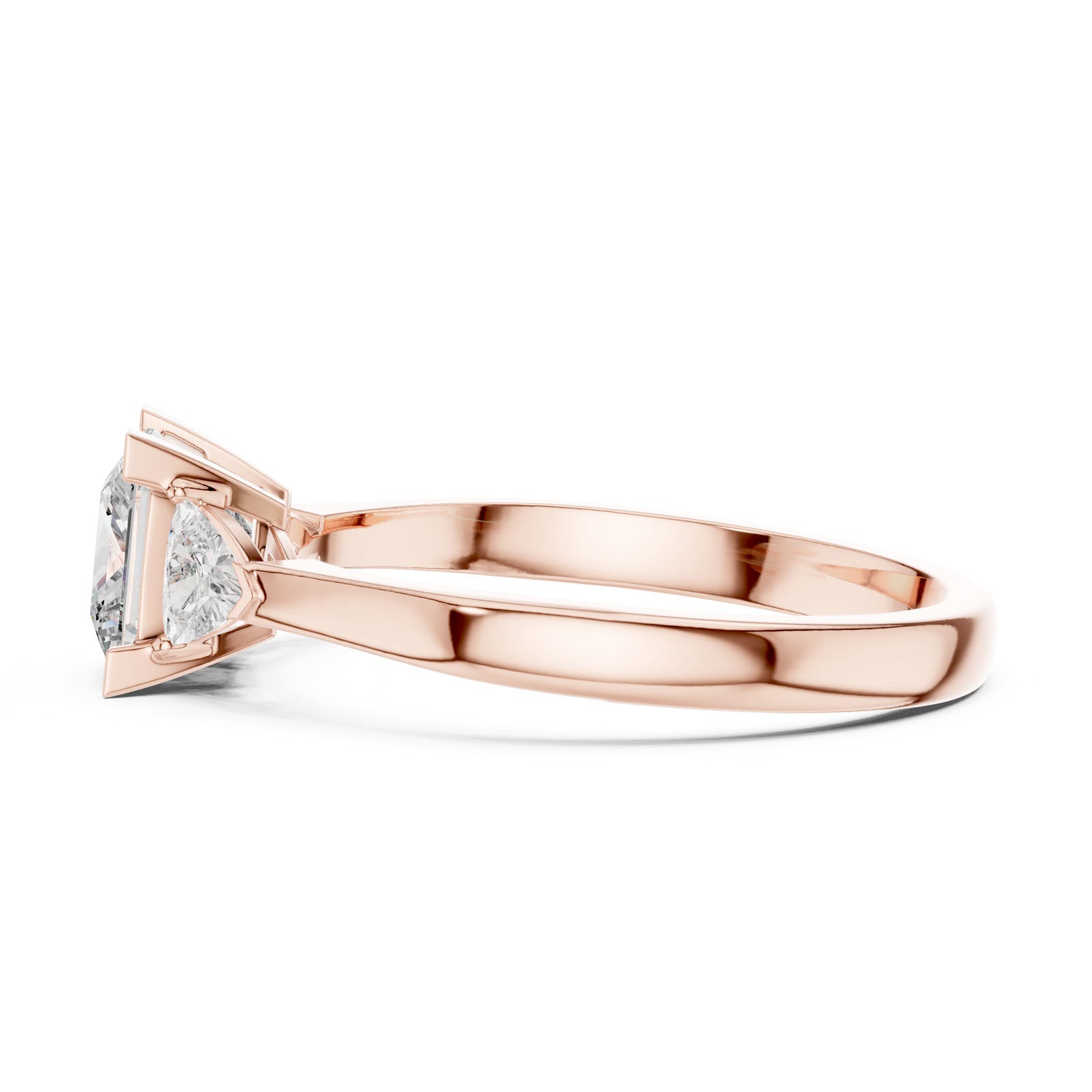 1.36 Ct. Princess Cut Three-Stone Ring with Trillion Side Diamonds (00001L (27)) 3