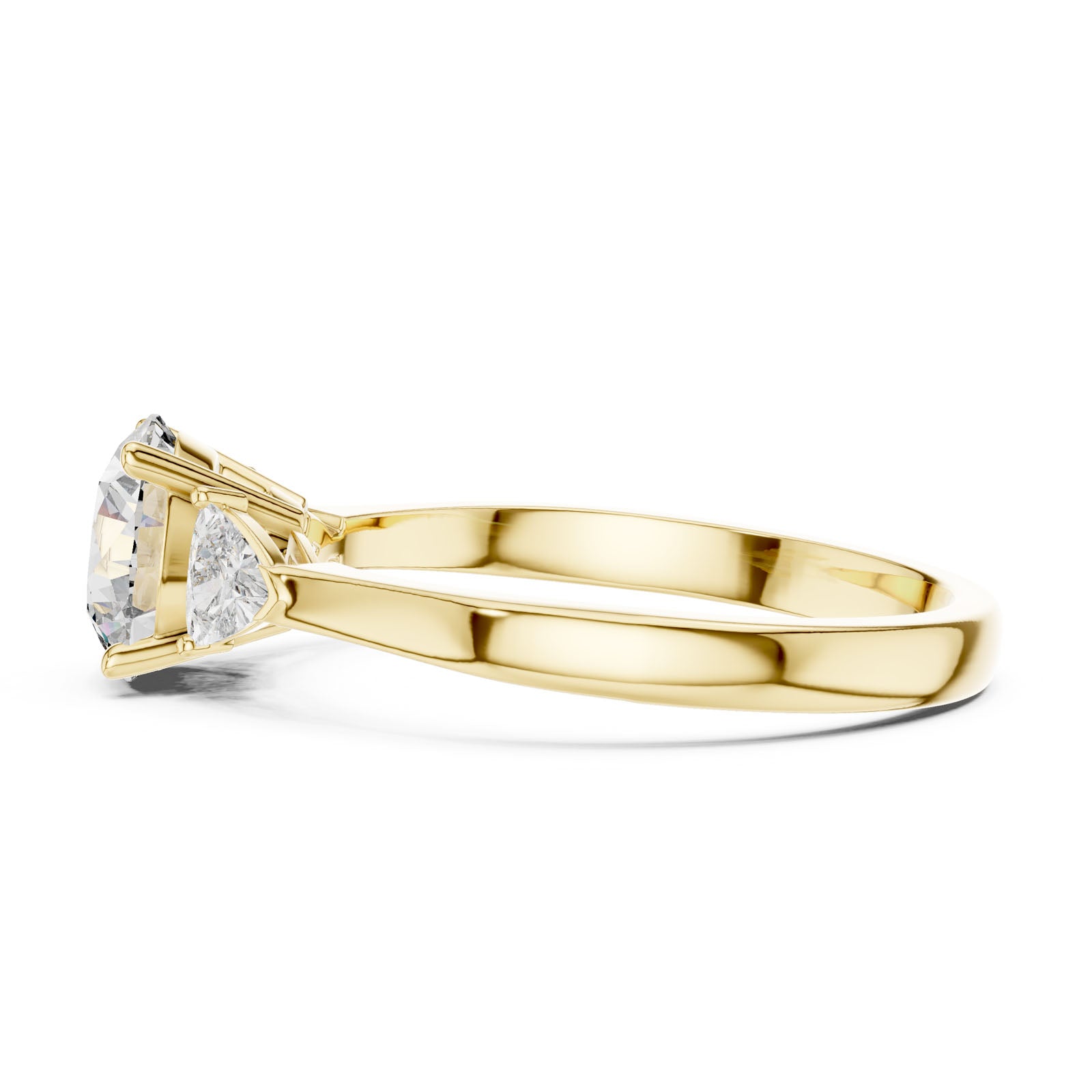 1.36 Ct. Round Diamond Three-Stone Ring with Trillion Side Diamonds (00001L (28)) 8