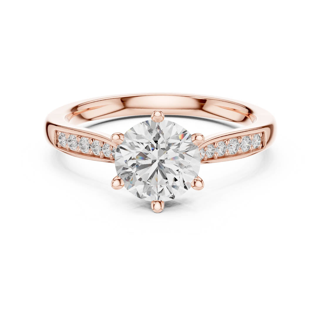 1.26 Ct. Round Diamond Engagement Ring with Channel-Set Accents (00001L (37))