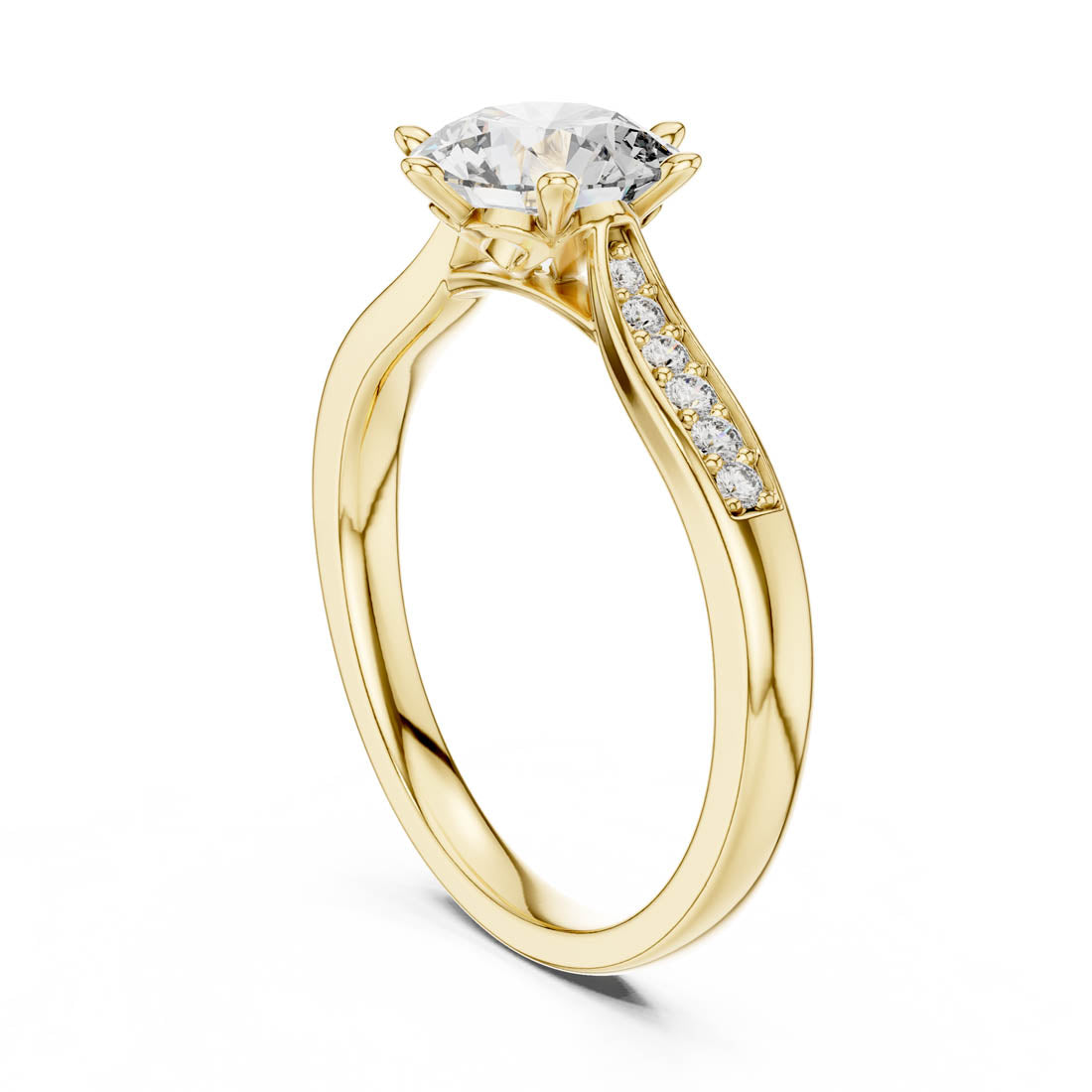 1.26 Ct. Round Diamond Engagement Ring with Channel-Set Accents (00001L (37)) 3