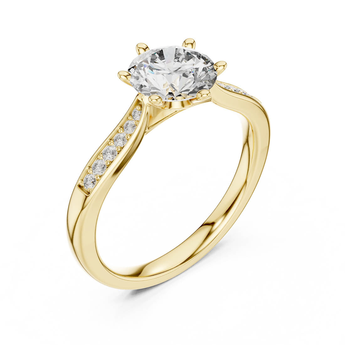 1.26 Ct. Round Diamond Engagement Ring with Channel-Set Accents (00001L (37))