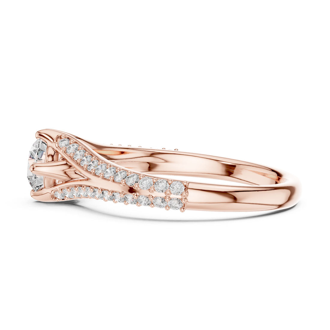 .83 Ct. Round Diamond Split Shank Pavé Ring (00001L (3)) 11