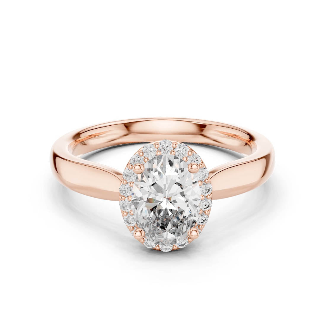 .81 Ct. Oval Diamond Engagement Ring with Single Pavé Halo (00001L (47))