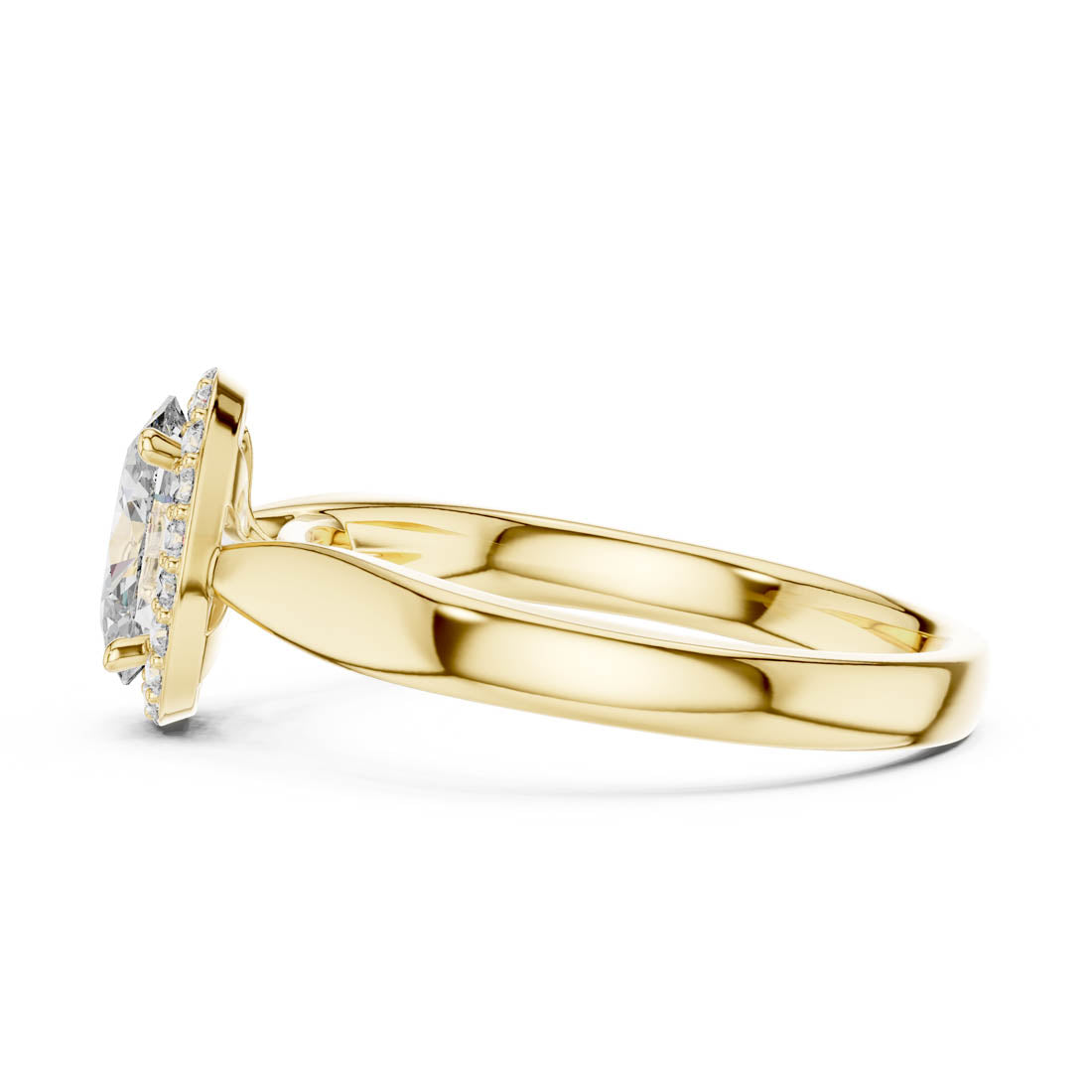 .81 Ct. Oval Diamond Engagement Ring with Single Pavé Halo (00001L (47)) 4