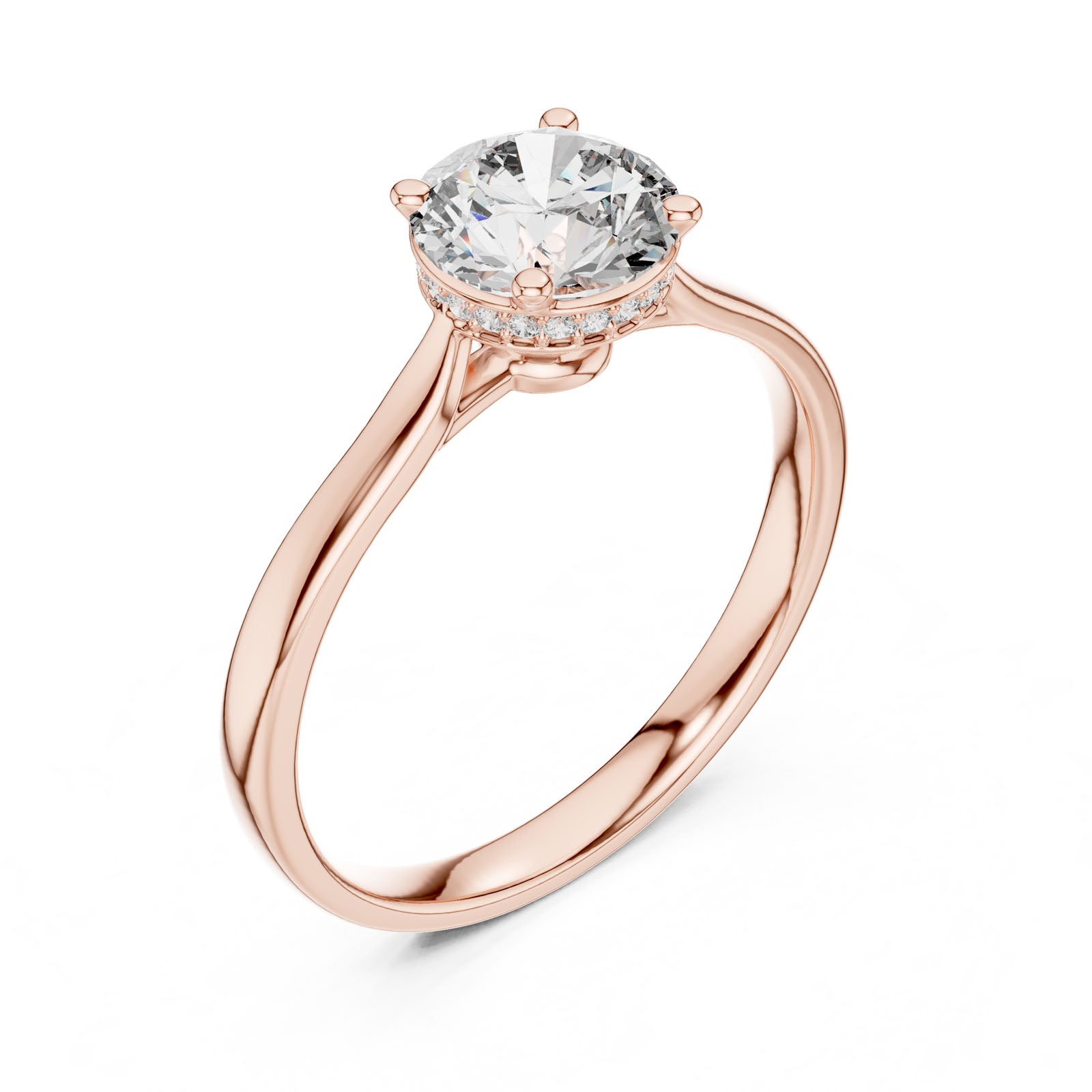 1.24 Ct. Round Diamond Ring with Hidden Halo Setting (00001L (4)) 9