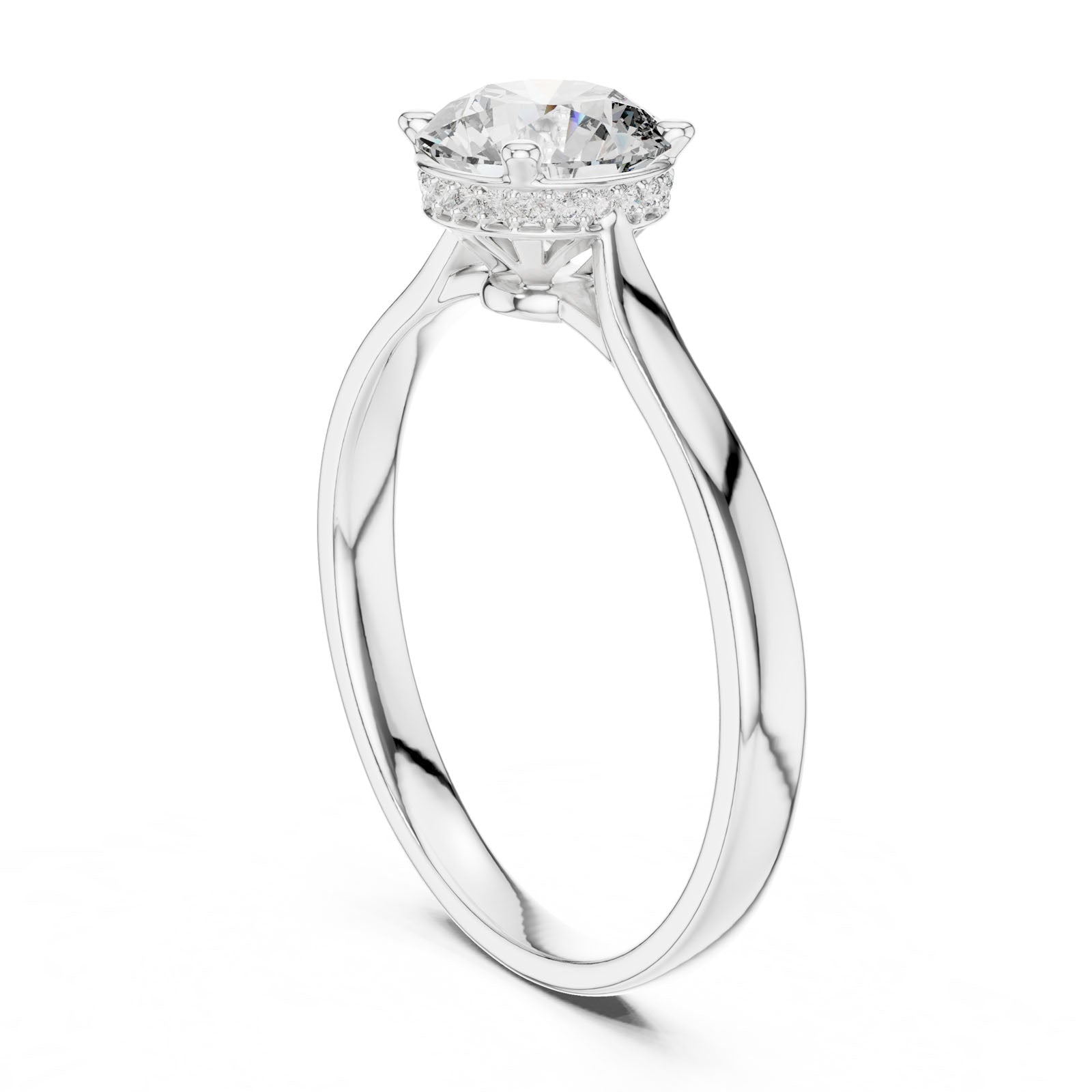 1.24 Ct. Round Diamond Ring with Hidden Halo Setting (00001L (4)) 4