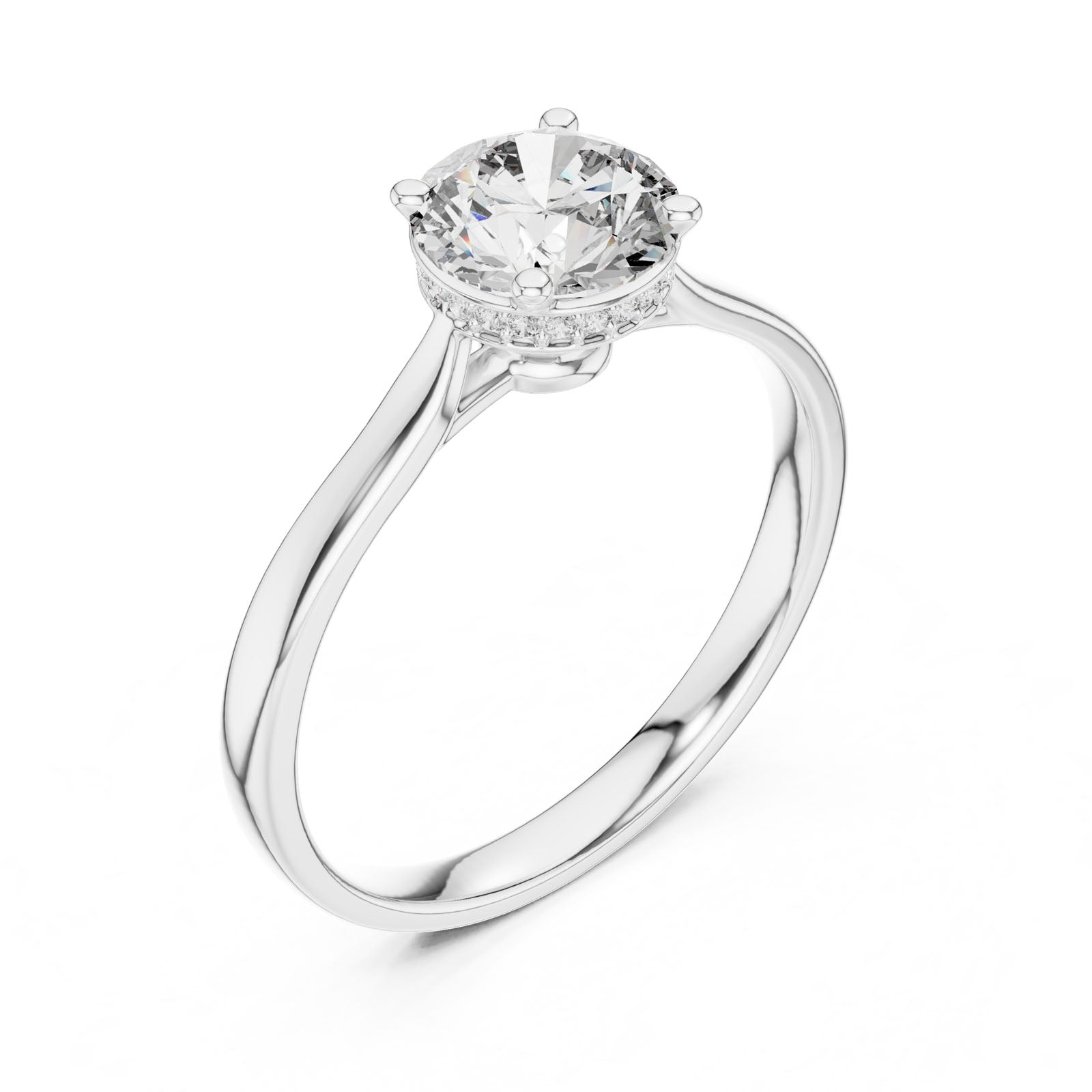 1.24 Ct. Round Diamond Ring with Hidden Halo Setting (00001L (4)) 6