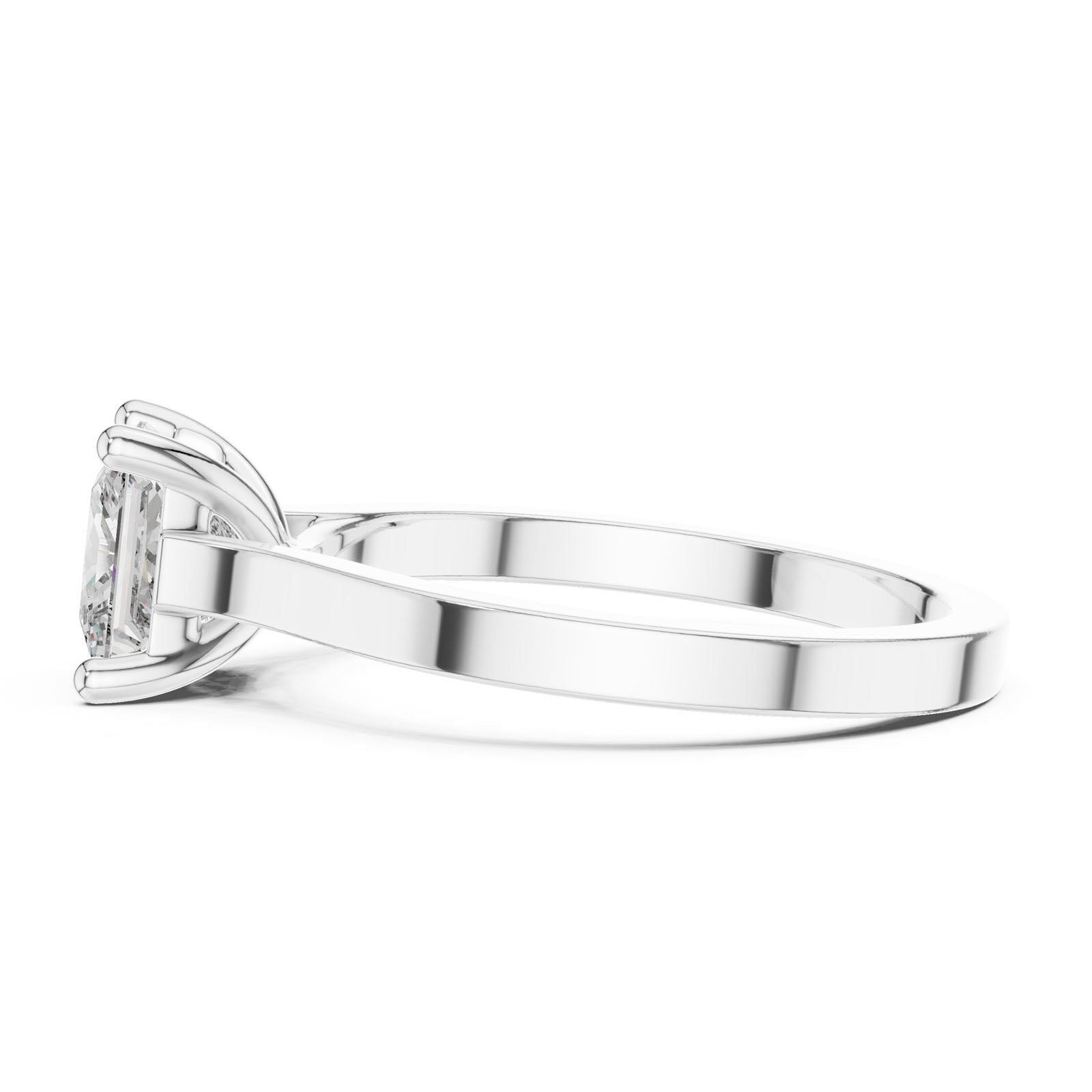 1.00 Ct. Princess Cut Diamond Solitaire Ring with Four-Prong Setting (00001L (5)) 10