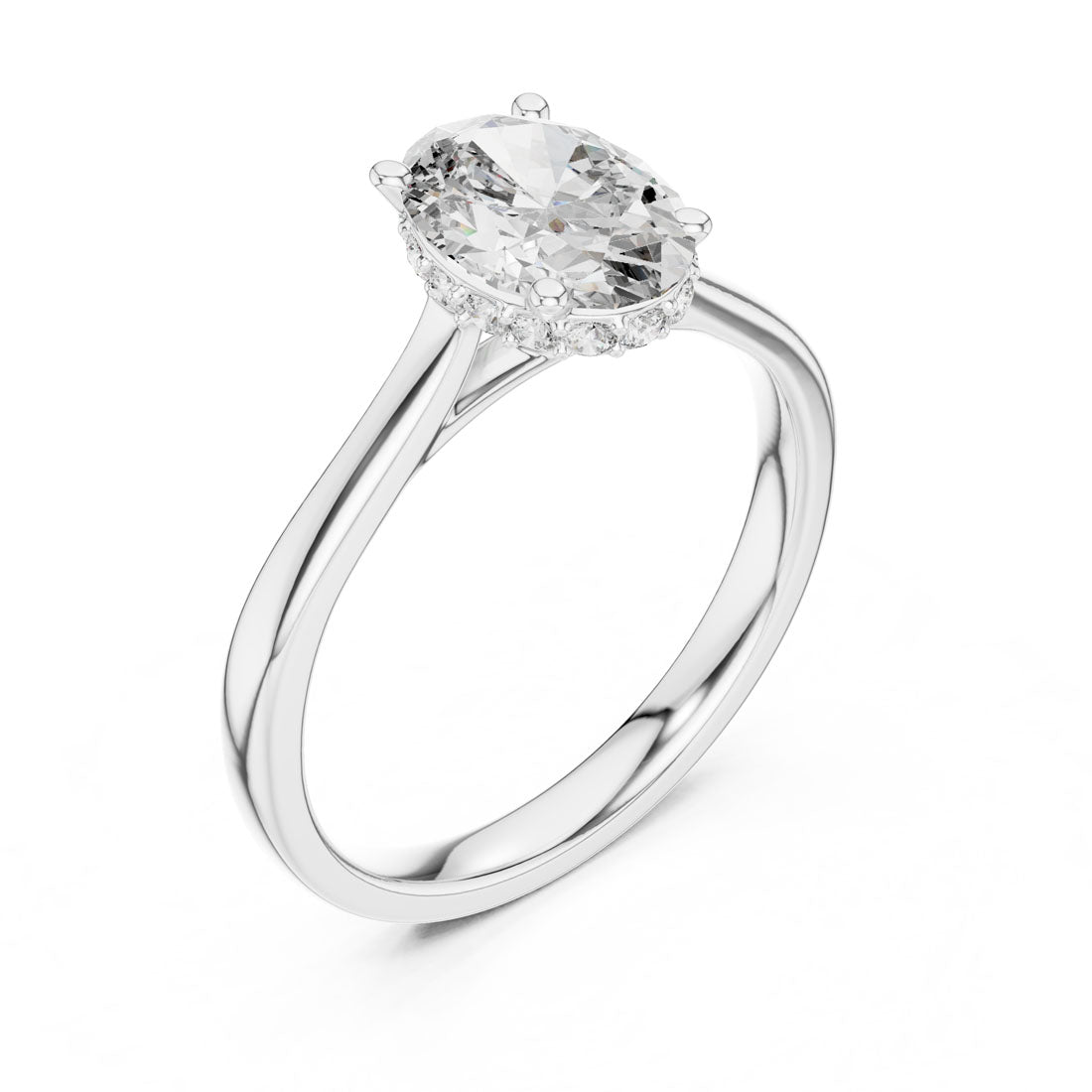 2.13 Ct. Oval Diamond Ring with Hidden Halo (00001L (8)) 8