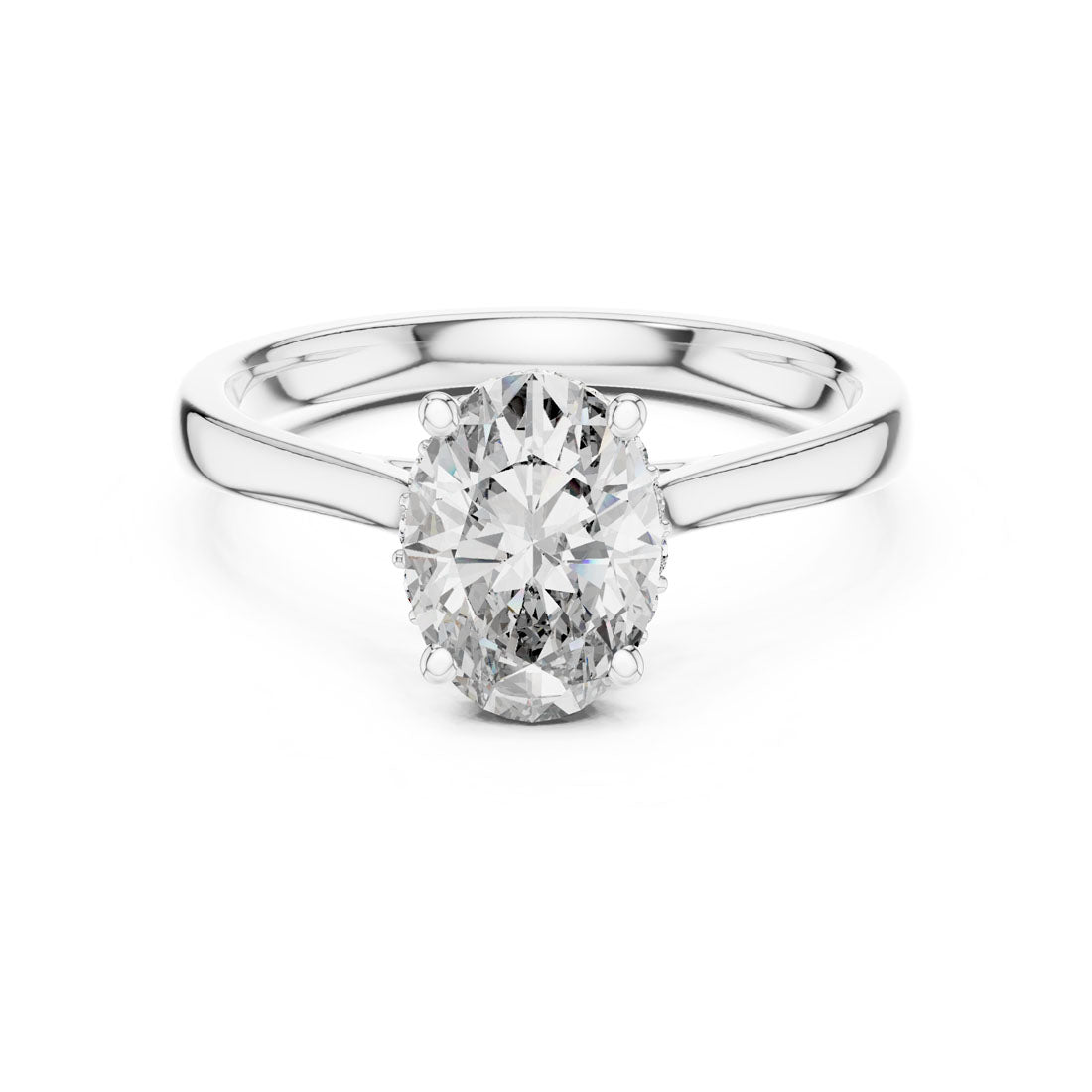 2.13 Ct. Oval Diamond Ring with Hidden Halo (00001L (8))