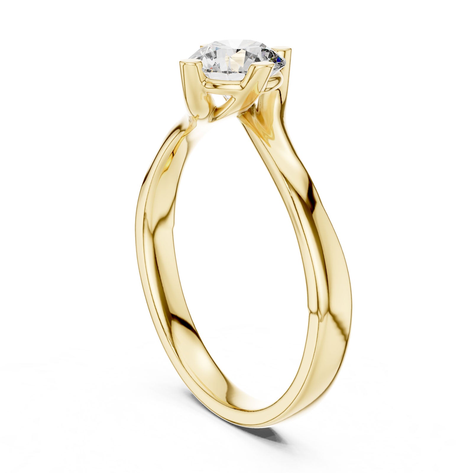 .50 Ct. Round Diamond Solitaire Ring with Twisted Band Design (00001L (9)) 8