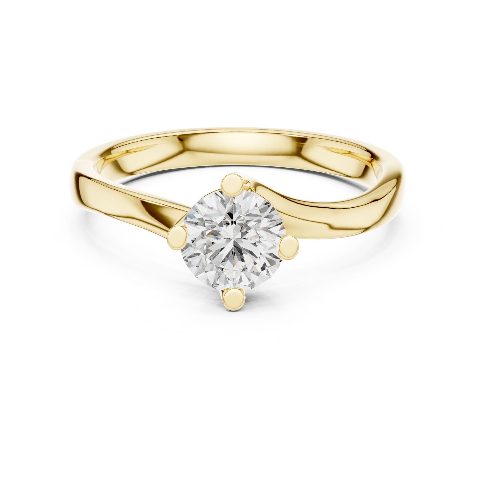 .50 Ct. Round Diamond Solitaire Ring with Twisted Band Design (00001L (9)) 11