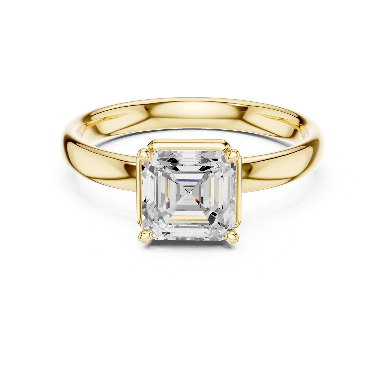 1.50 Ct. Classic Asscher Cut Diamond Solitaire Ring (10 AC)