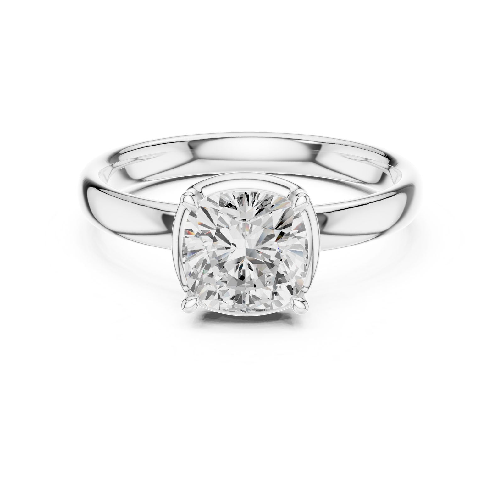 1.50 Ct. Classic Cushion Cut Diamond Solitaire Ring (10 CU)
