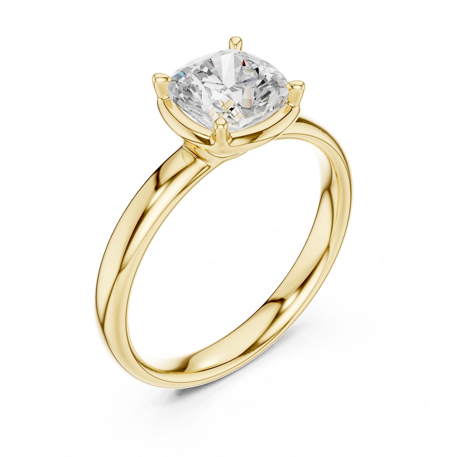 1.50 Ct. Classic Cushion Cut Diamond Solitaire Ring (10 CU)