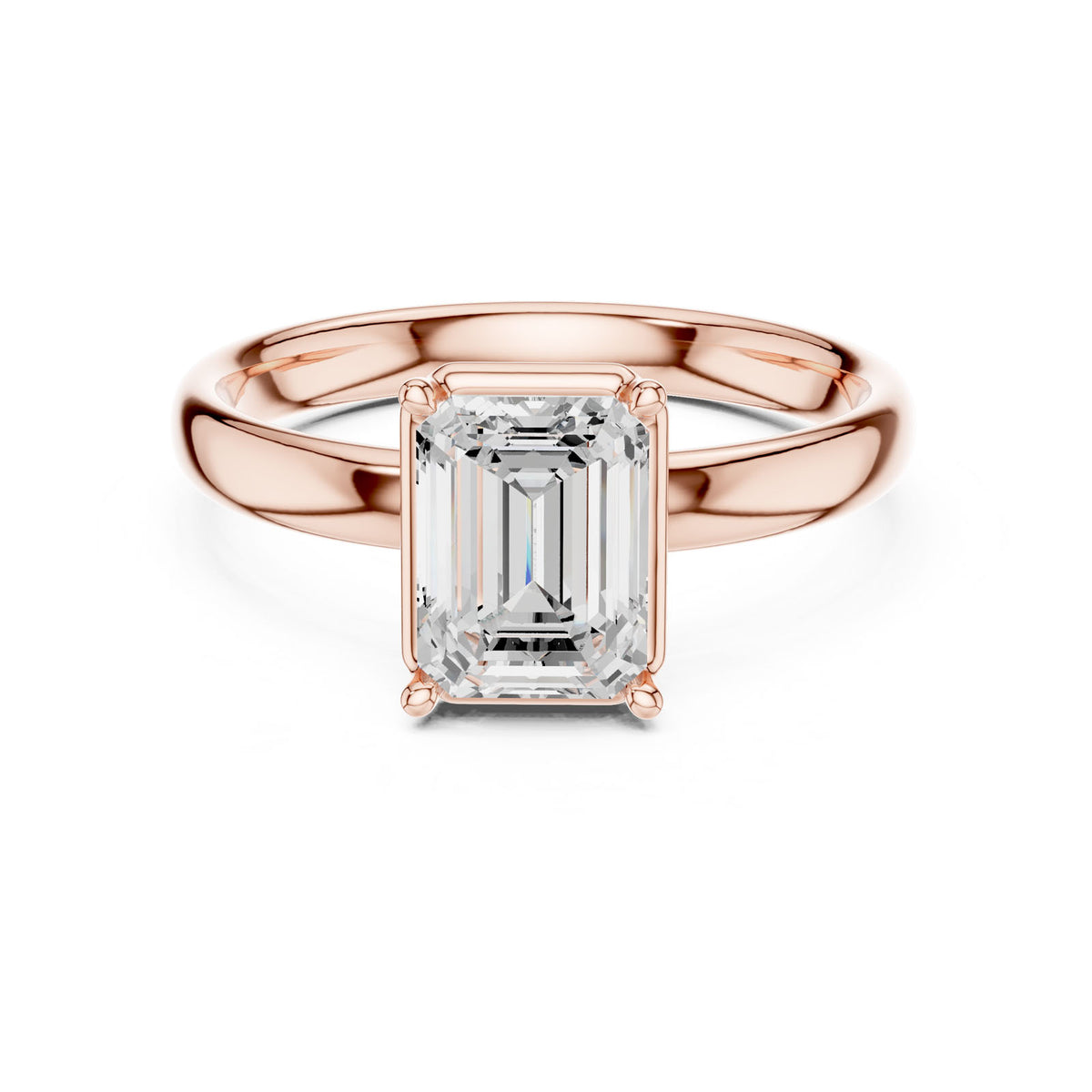 1.50 Ct. Classic Emerald Cut Diamond Solitaire Ring (10 EM) 9