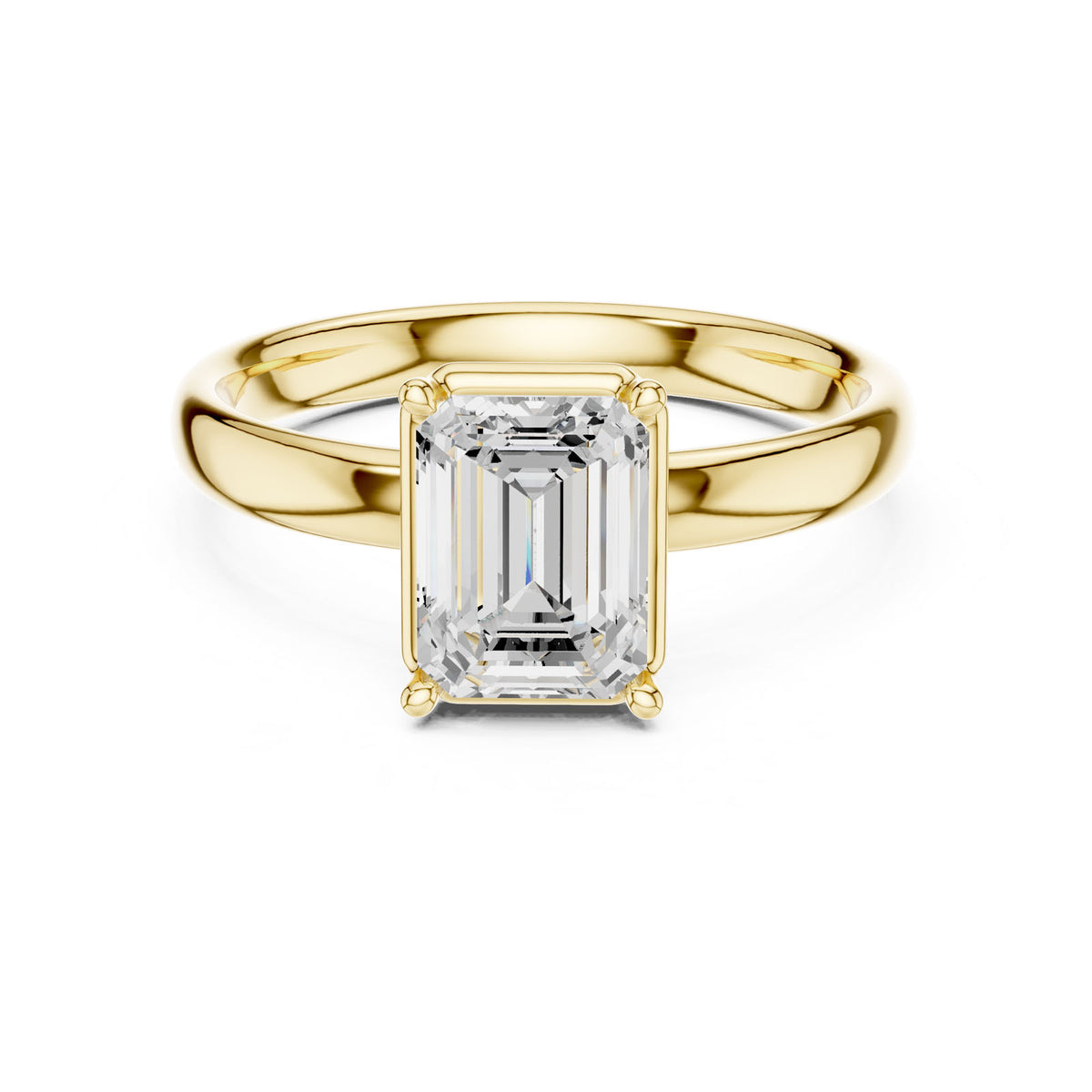 1.50 Ct. Classic Emerald Cut Diamond Solitaire Ring (10 EM) 6
