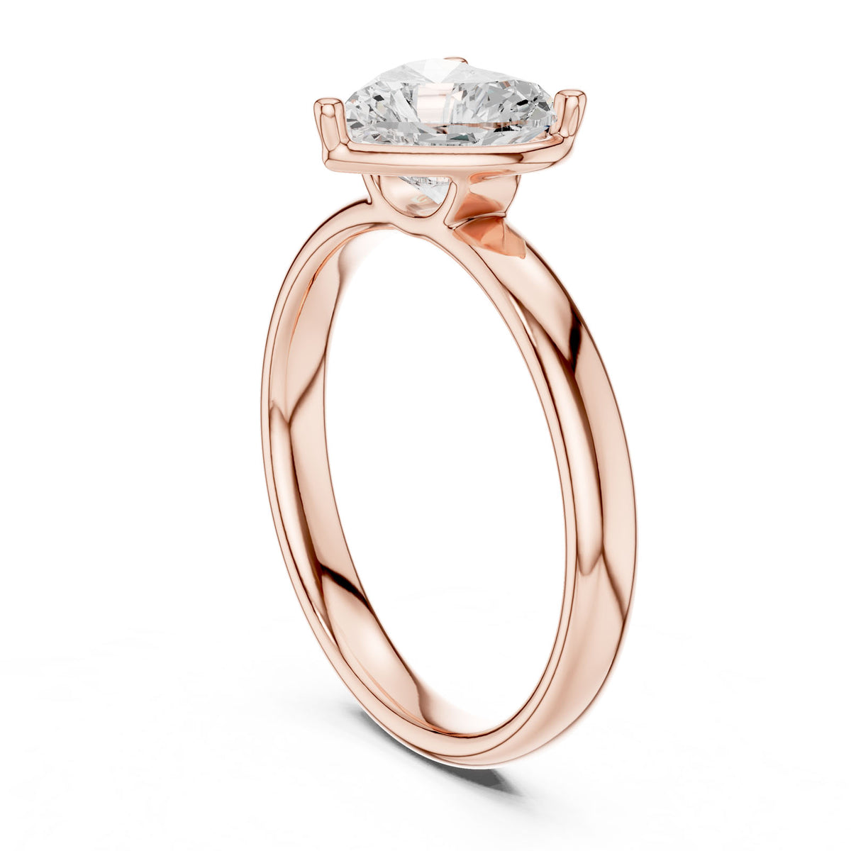 1.50 Ct. Classic Heart Shape Diamond Solitaire Ring (10 HR) 9