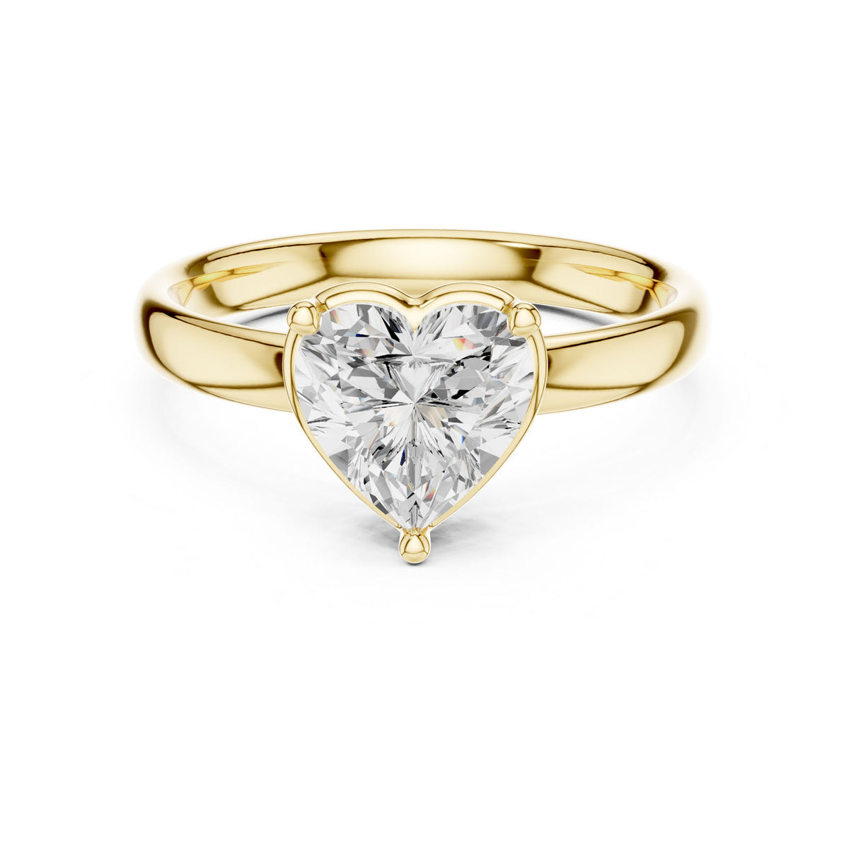 1.50 Ct. Classic Heart Shape Diamond Solitaire Ring (10 HR) 8