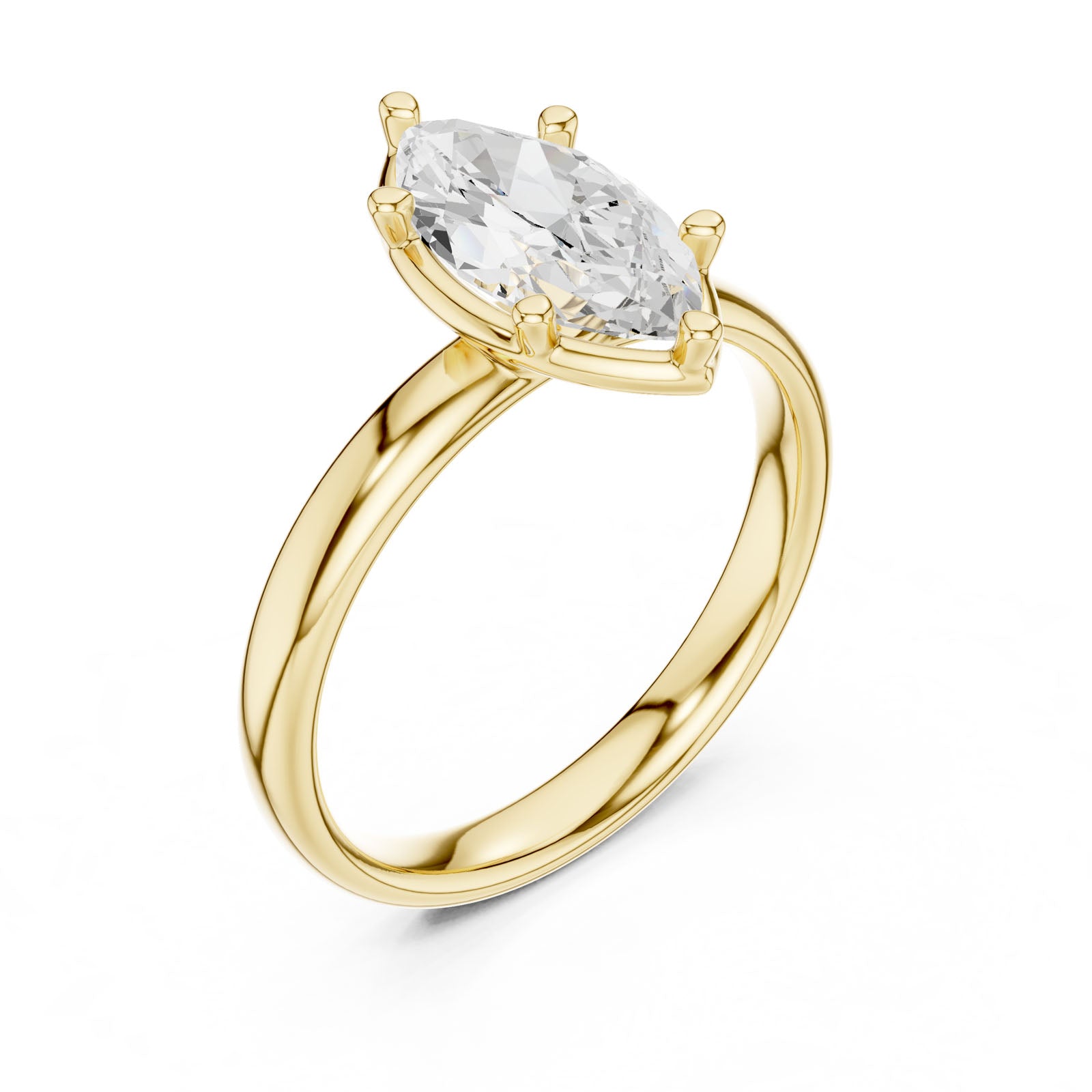 1.50 Ct. Classic Marquise Diamond Solitaire Ring (10 MQ)