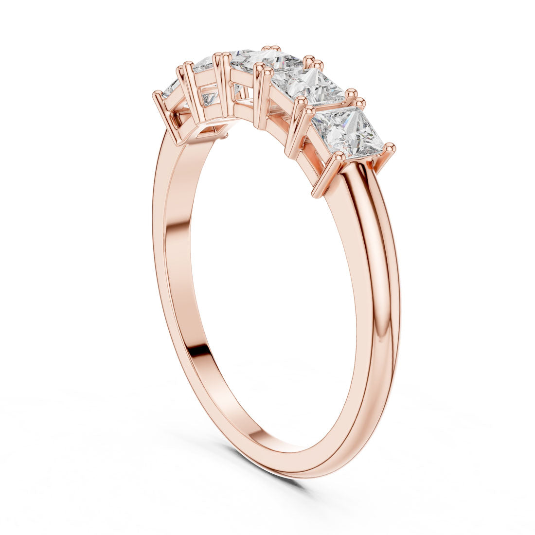 .65 Ct. Princess Cut Diamond Five-Stone Band (1175) 6
