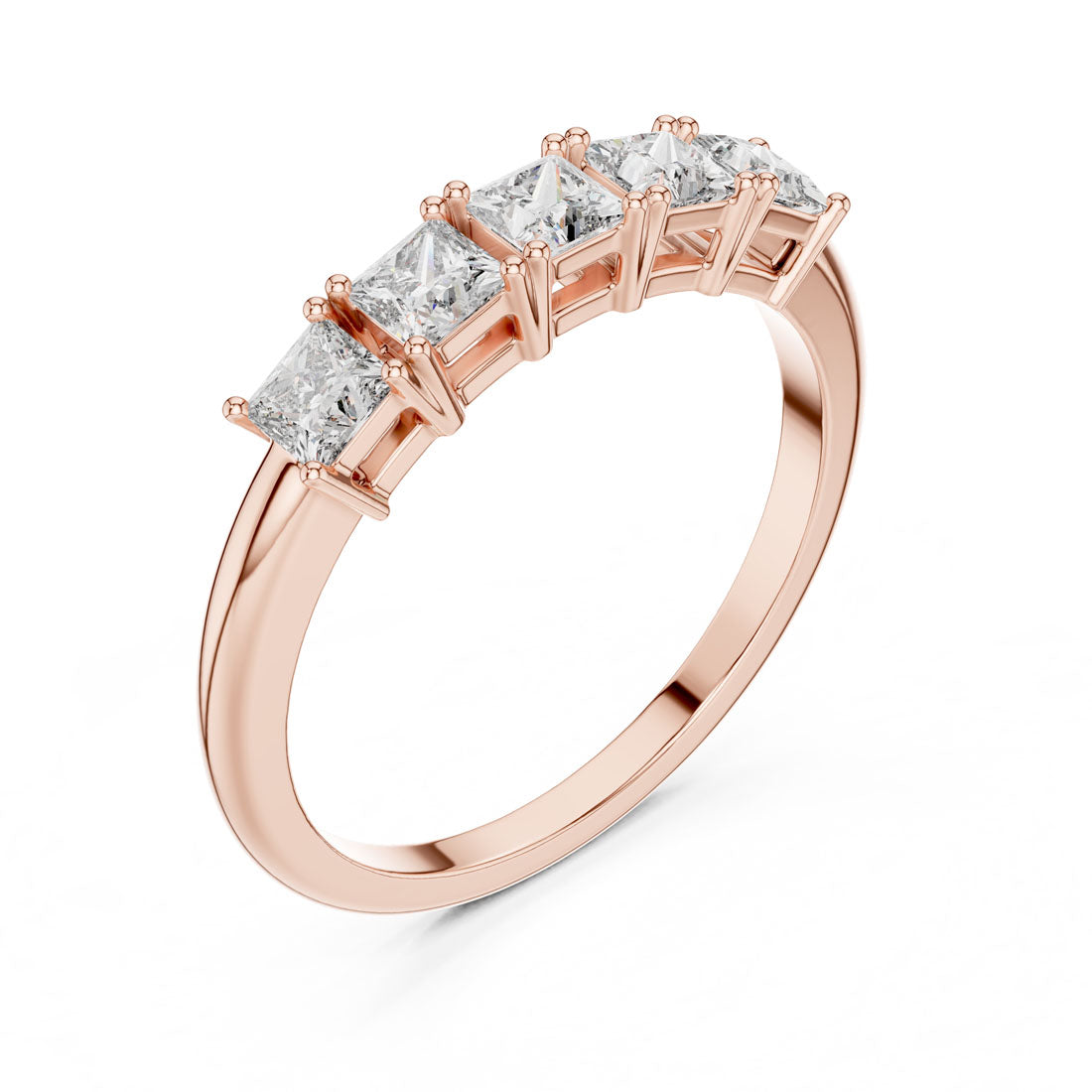 .65 Ct. Princess Cut Diamond Five-Stone Band (1175) 10