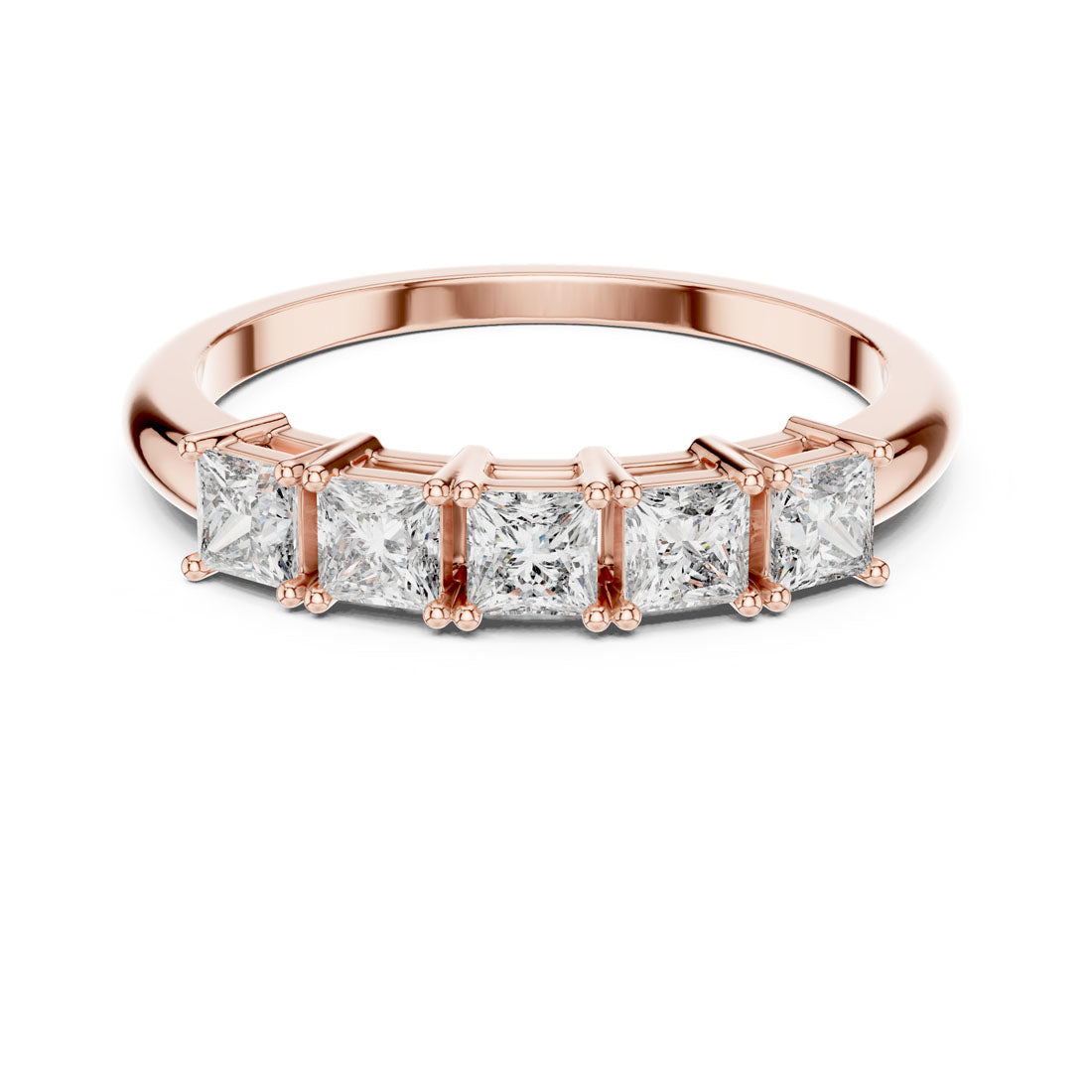 .65 Ct. Princess Cut Diamond Five-Stone Band (1175) 5