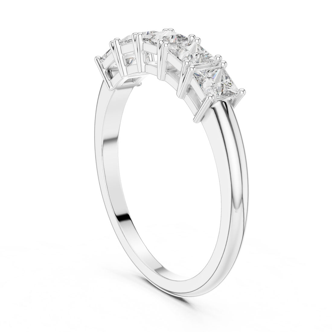 .65 Ct. Princess Cut Diamond Five-Stone Band (1175) 8