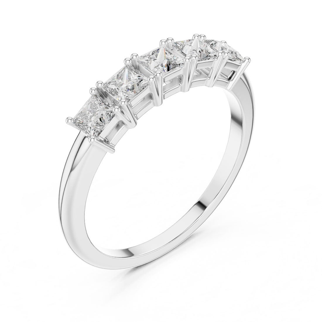 .65 Ct. Princess Cut Diamond Five-Stone Band (1175) 9