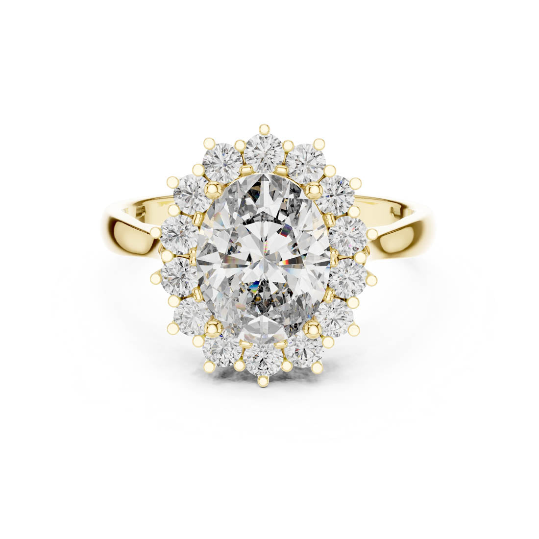 2.56 Ct. Oval Cut Diamond Halo Ring (1216) 13