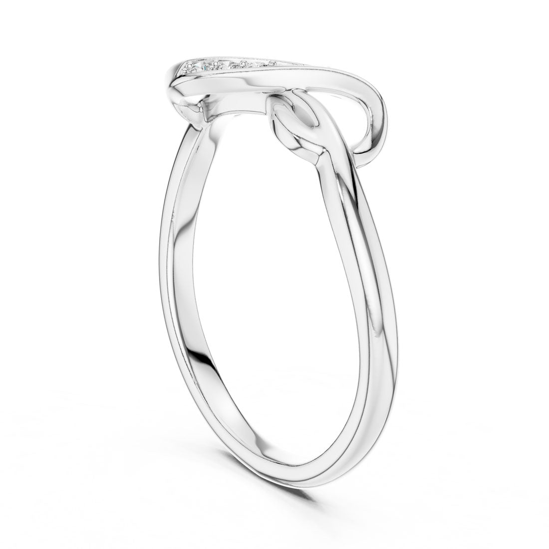 .05 Ct. Diamond Pavé Love Knot Ring (12#10001@L) 12