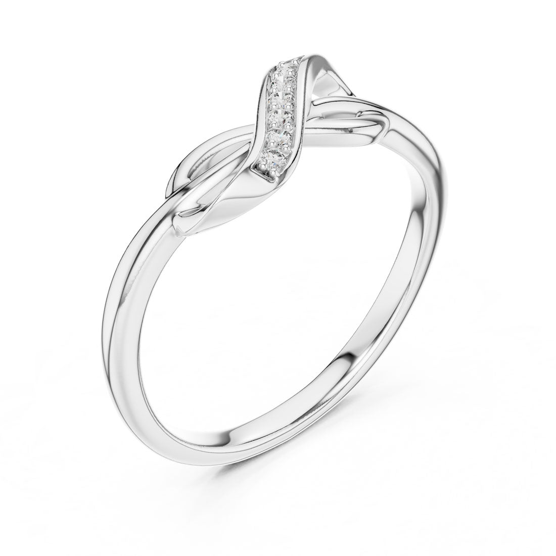 .05 Ct. Diamond Pavé Love Knot Ring (12#10001@L) 8