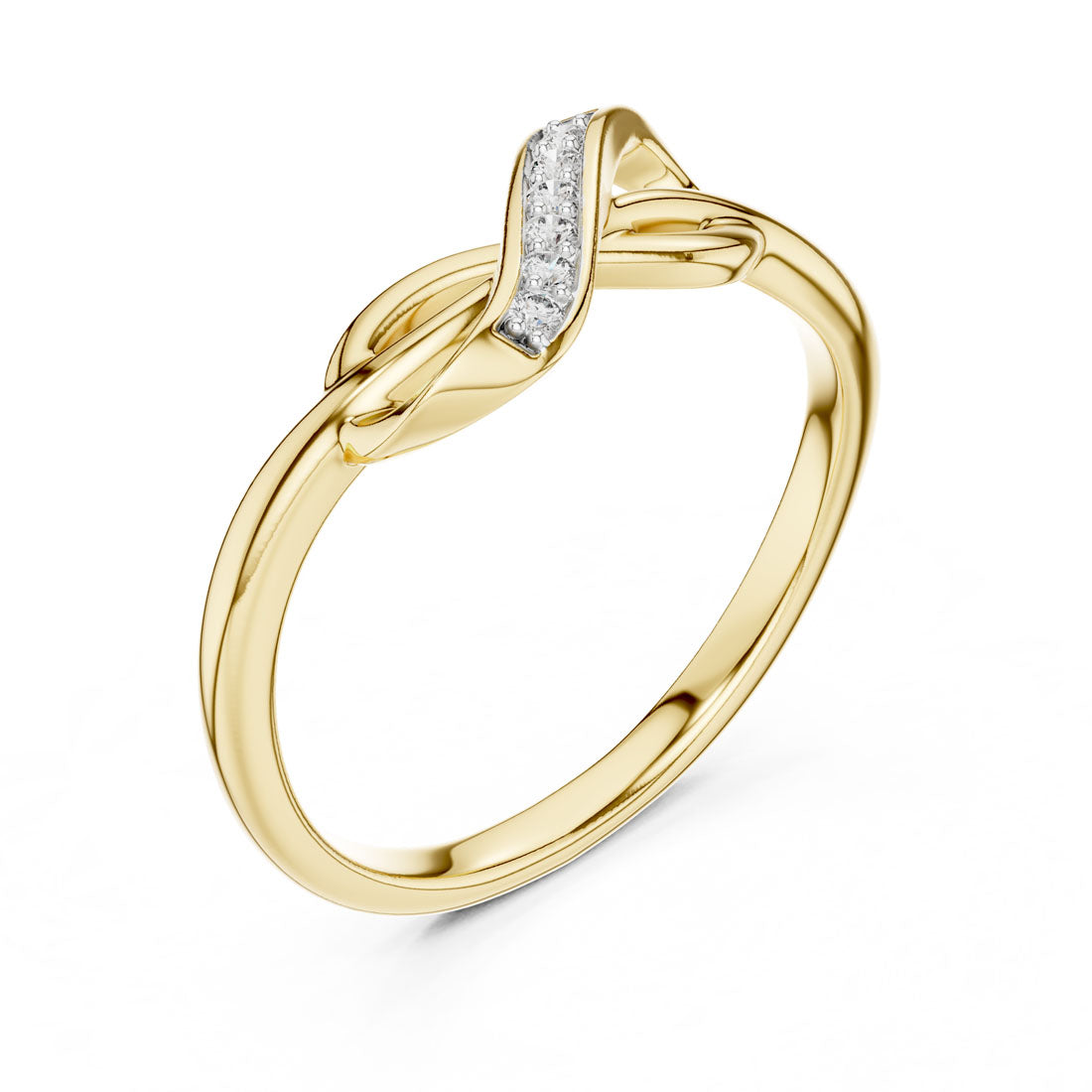 .05 Ct. Diamond Pavé Love Knot Ring (12#10001@L)