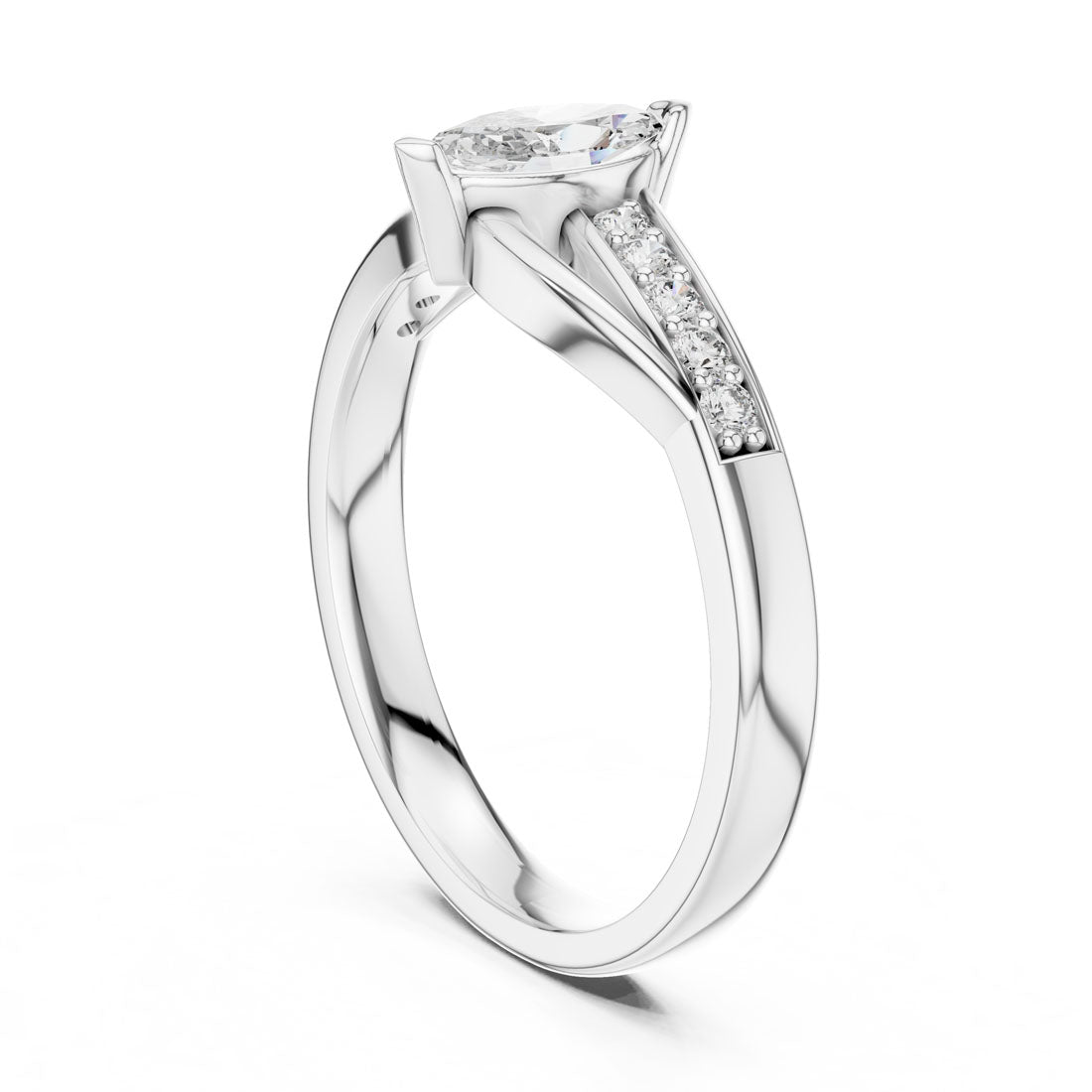 .40 Ct. Marquise Diamond Solitaire Ring (12#10003@L) 8