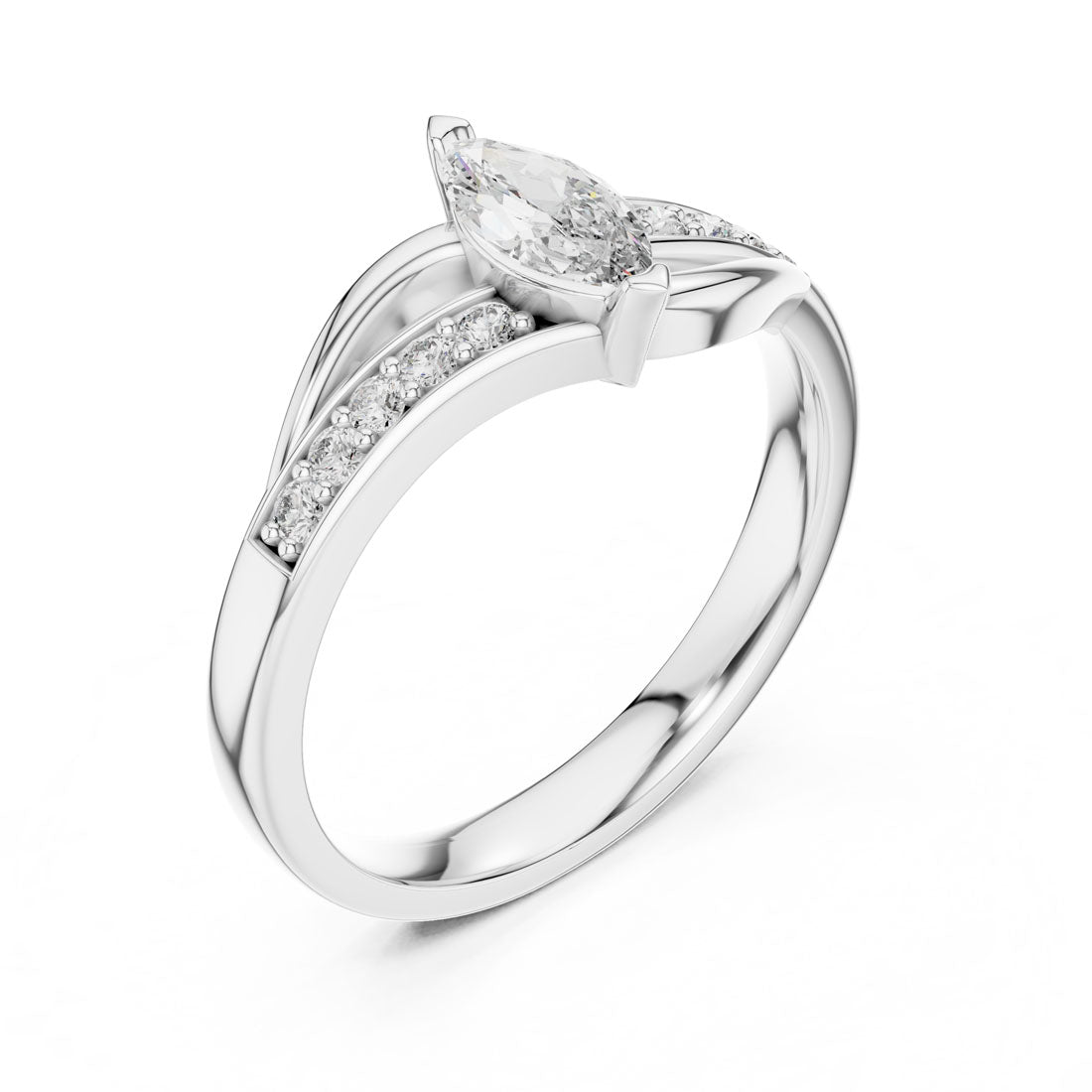 .40 Ct. Marquise Diamond Solitaire Ring (12#10003@L) 10