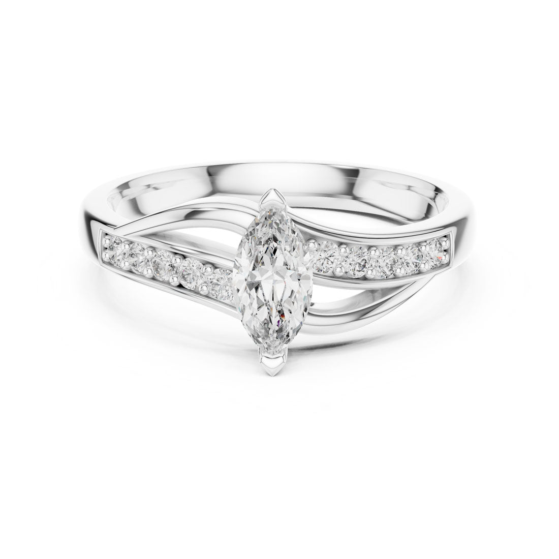 .40 Ct. Marquise Diamond Solitaire Ring (12#10003@L) 7