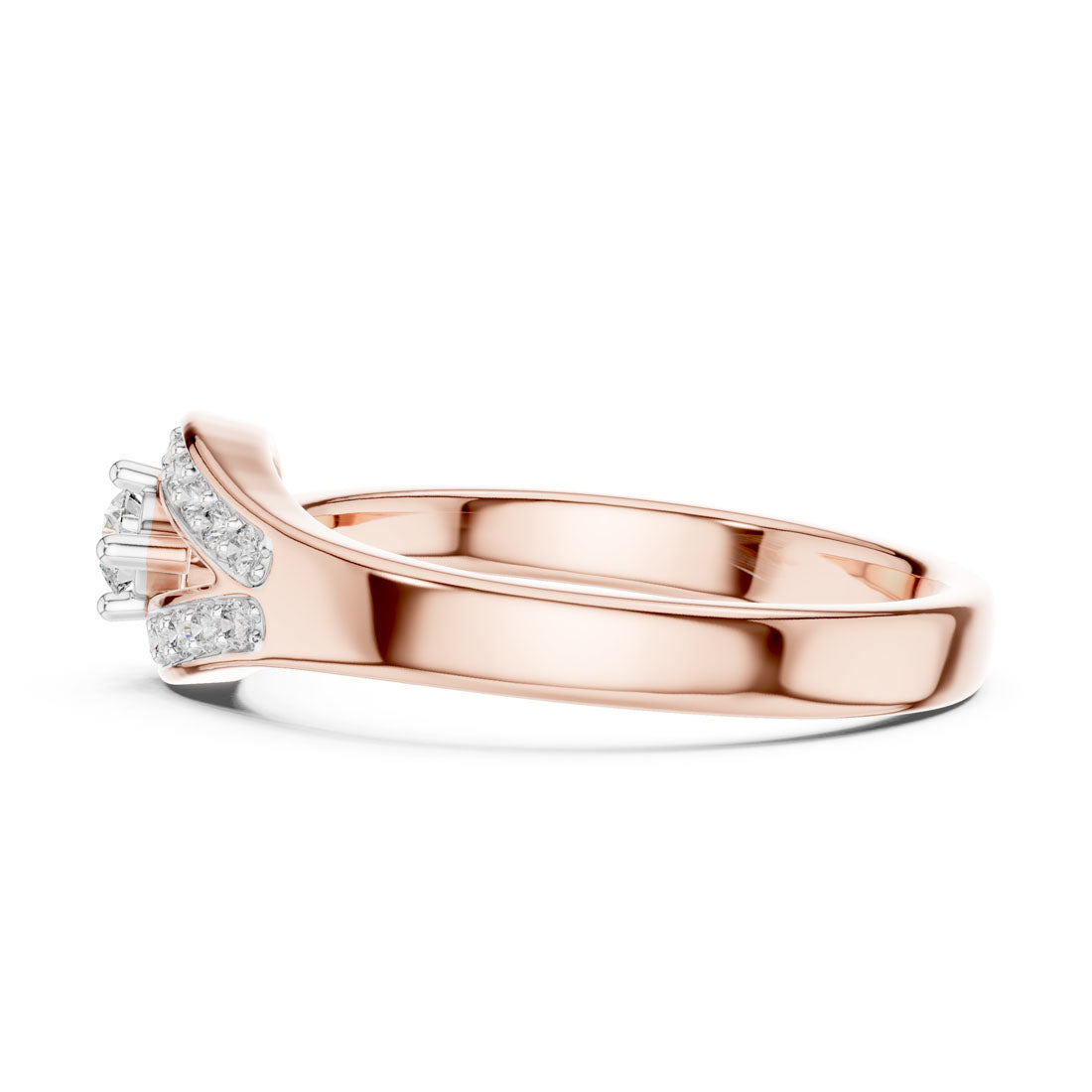 .20 Ct. Diamond Solitaire Snake Ring with Pavé Accents (12#10004@L) 11