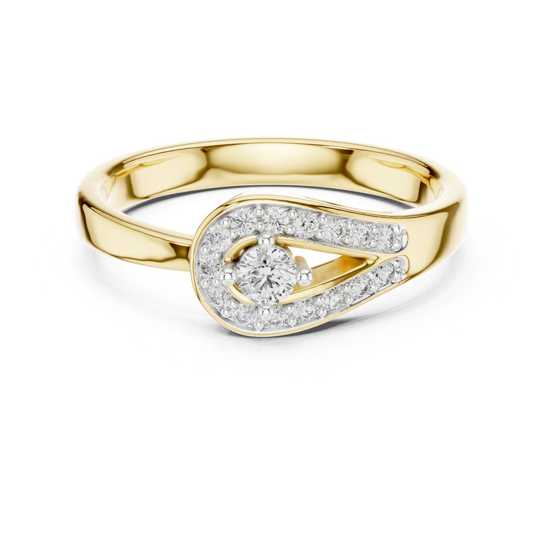 .20 Ct. Diamond Solitaire Snake Ring with Pavé Accents (12#10004@L) 7