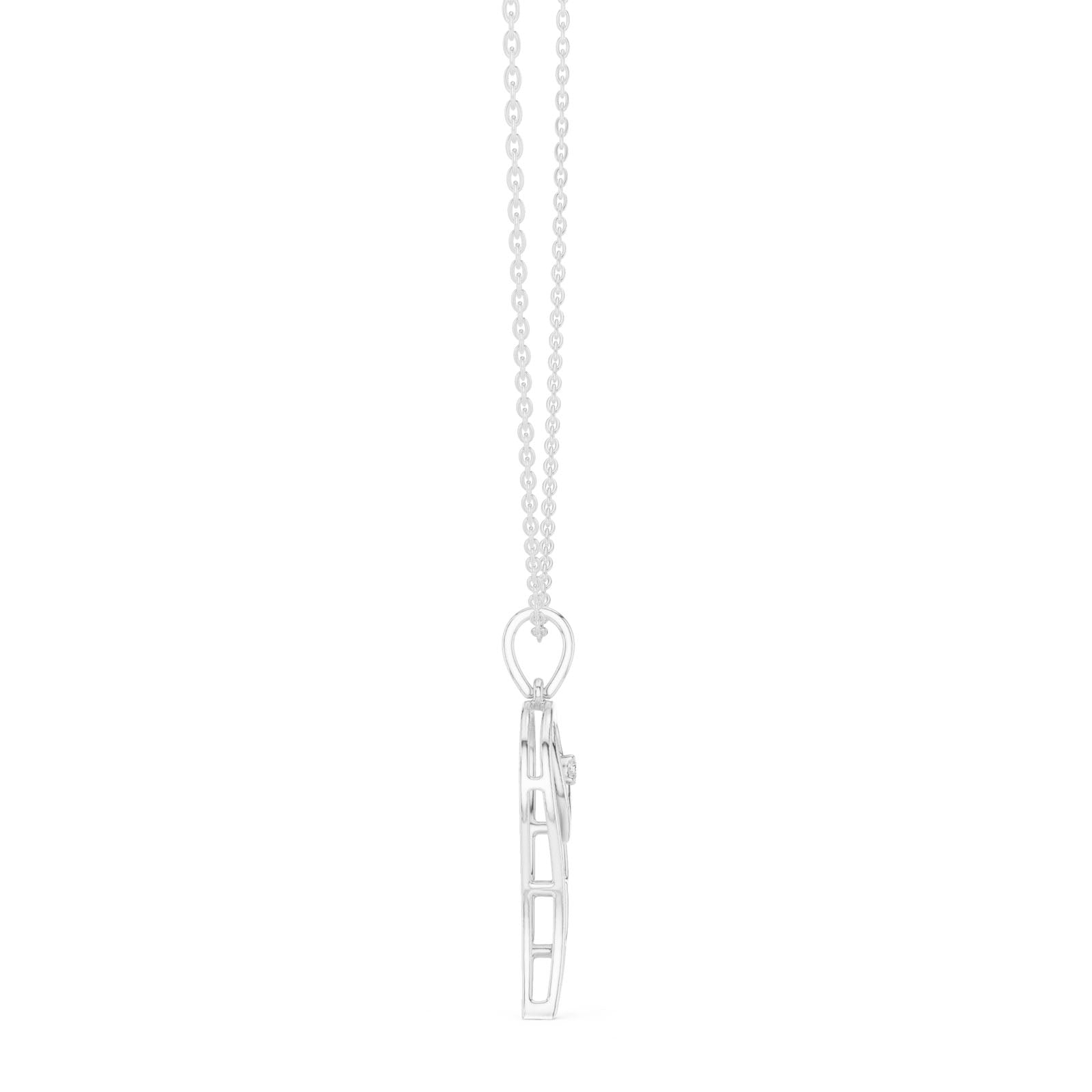.05 Ct. Angel Wing & Heart Diamond Pendant Necklace (12#10005P) 9