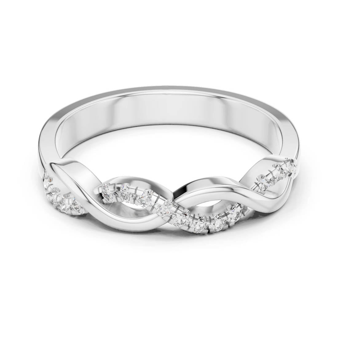 .13 Ct. Diamond Twist Ring with Pavé Accents (12#10005@L)
